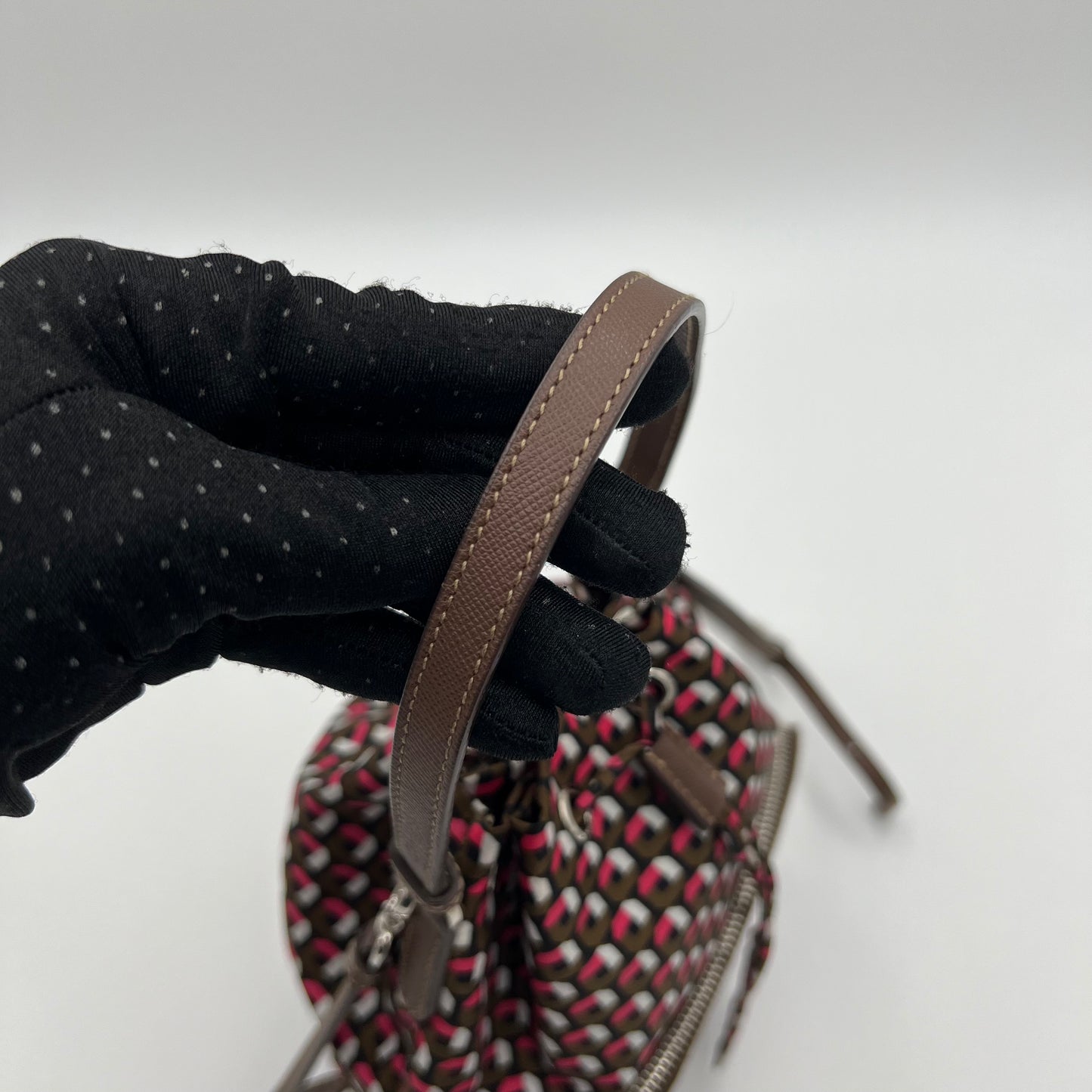 Prada Multicolor Printed Tessuto Small Drawstring Bucket