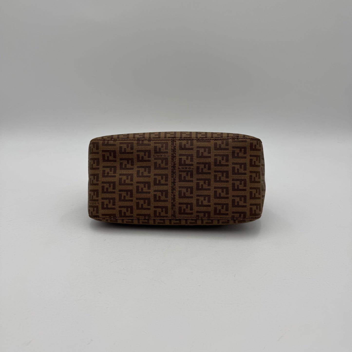 Fendi Brown Zucchino Coated Canvas Mini Mamma Baguette GHW