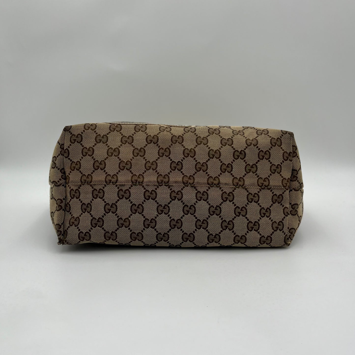 Gucci Beige GG Canvas and Yellow Patent Leather Guccioli Oliver Tote