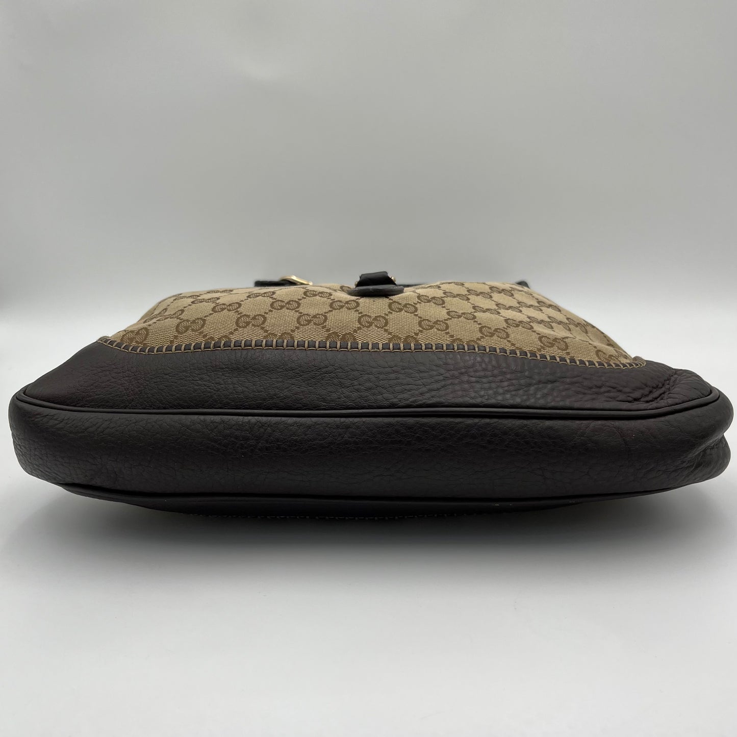 Gucci Brown Monogram Canvas and Leather 1961 Jackie Bag