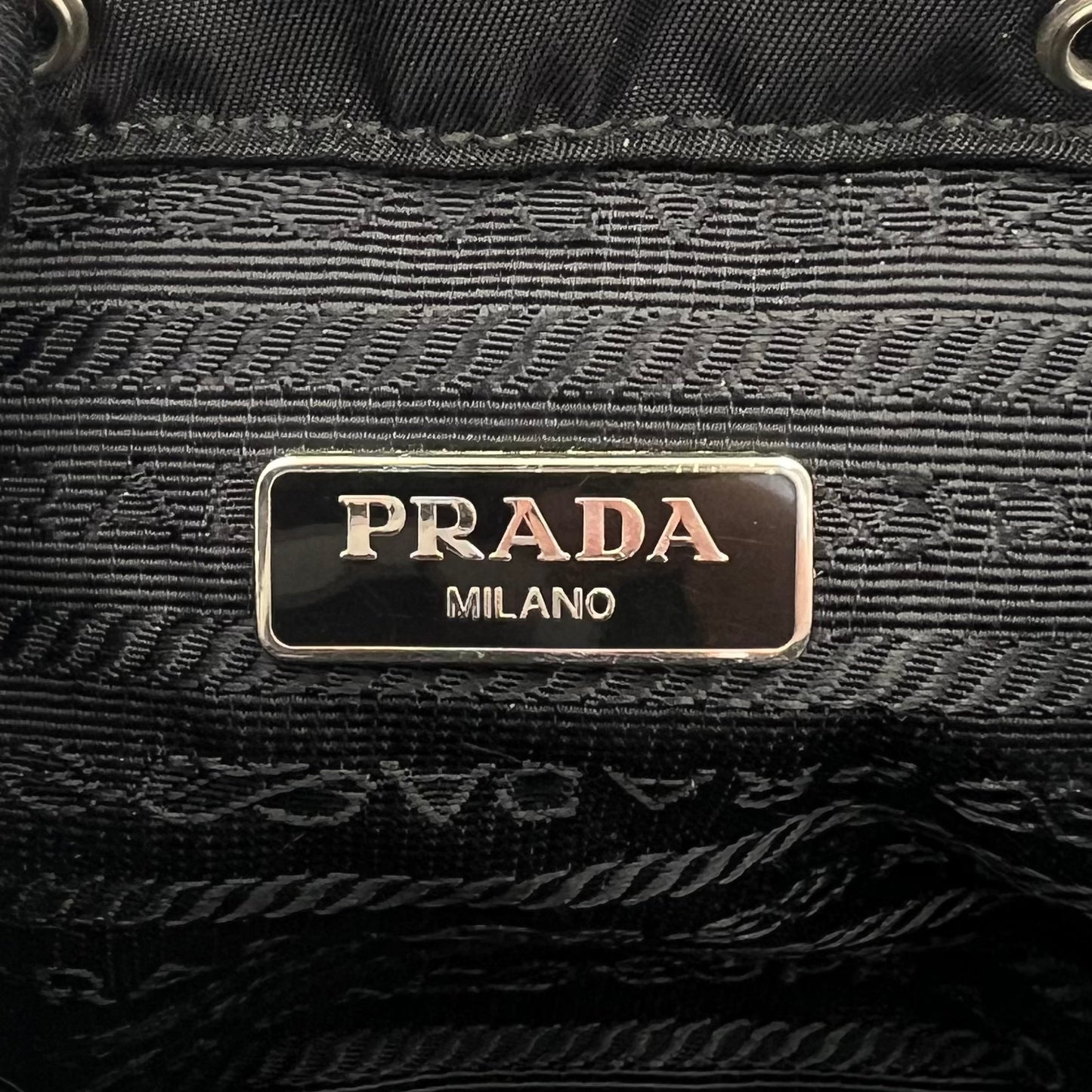 Prada Black Nylon Mini Backpack Crossbody