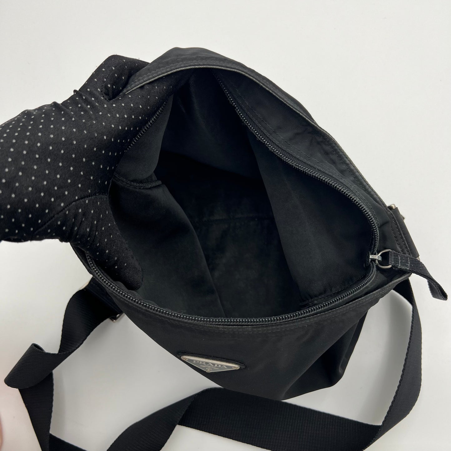 Prada Black Nylon Slim Crossbody
