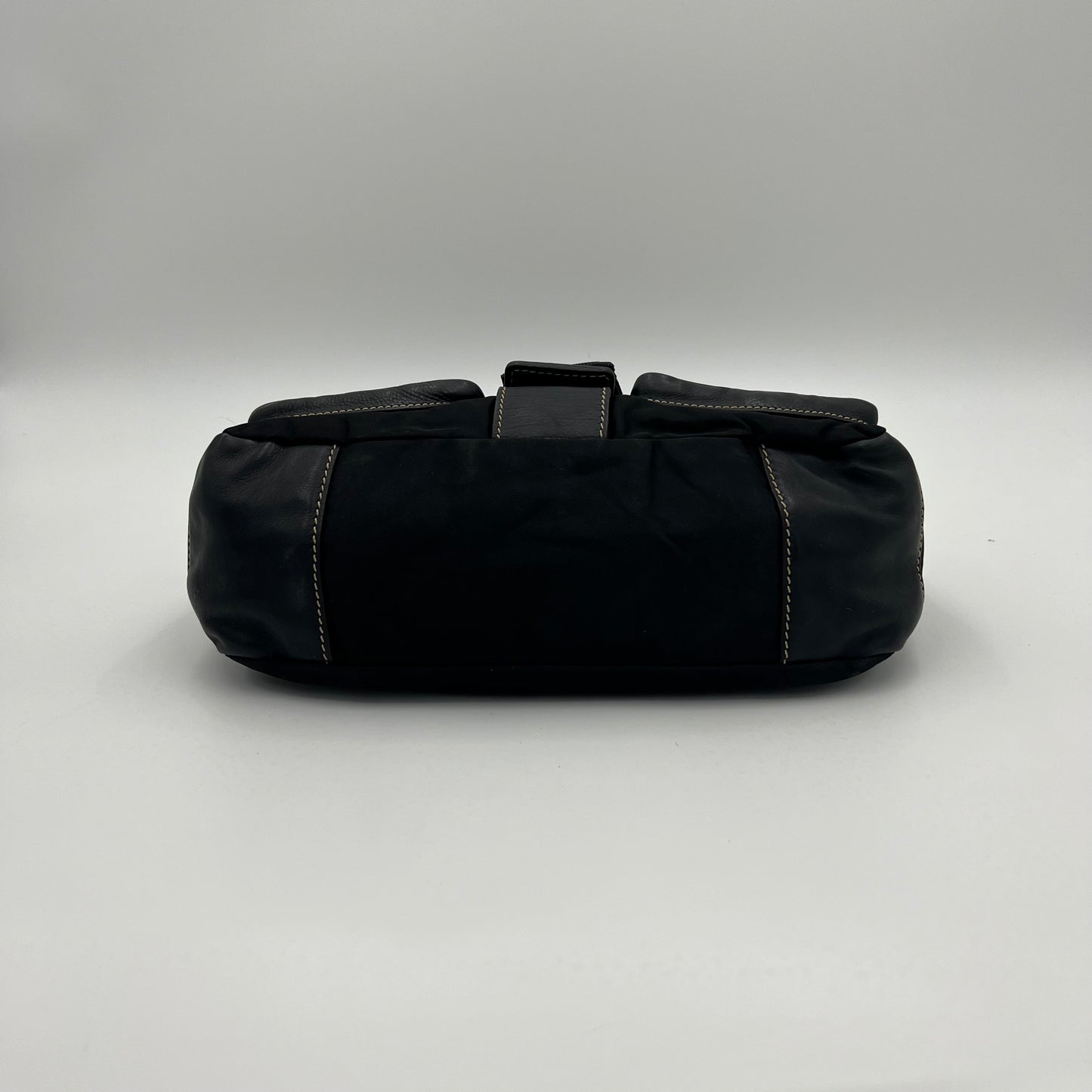 Prada Tessuto and Leather Double Pocket Flap Shoulder Bag