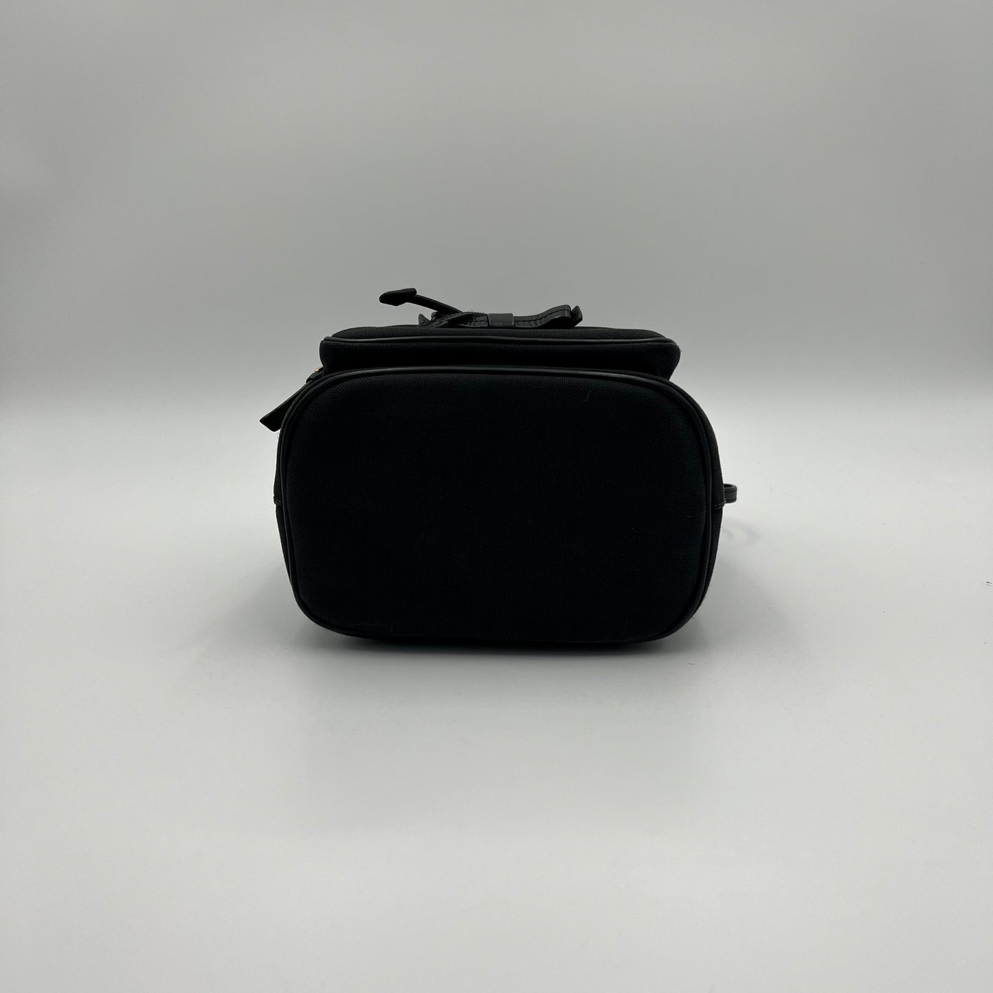 Prada Black Jacquard Drawstring Bucket Bag