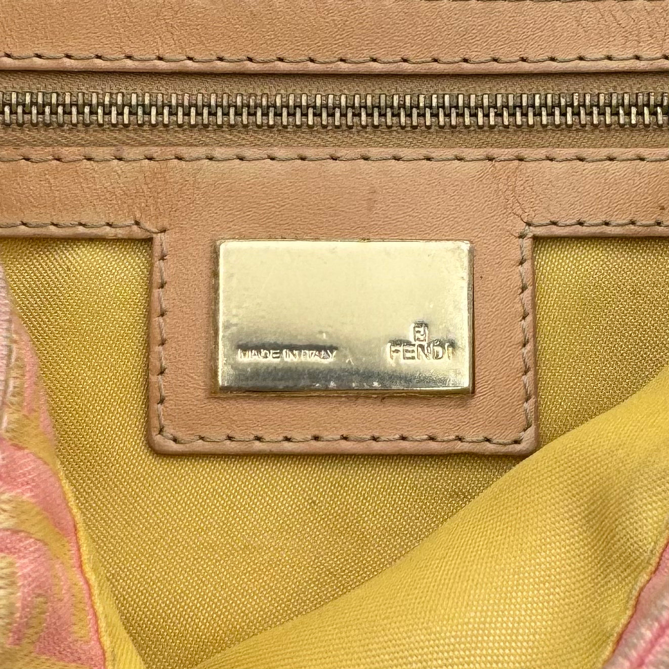 Fendi Light Pink Zucchino Baguette GHW