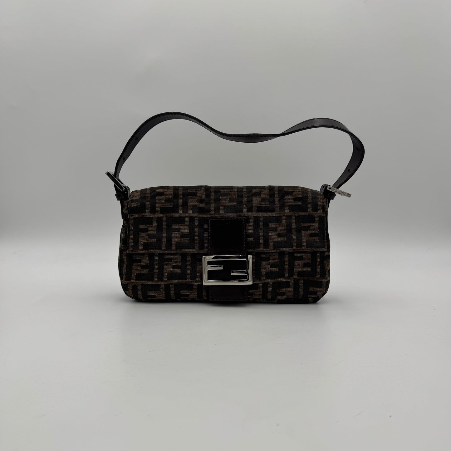 Fendi Tobacco Zucca Baguette SHW
