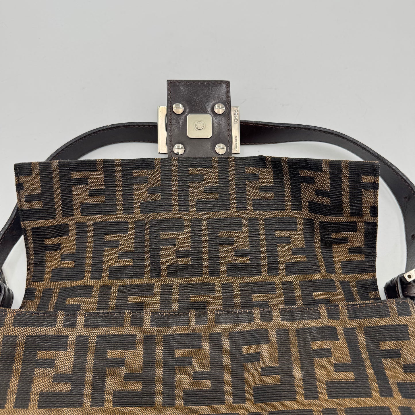 Fendi Tobacco Zucca Baguette SHW