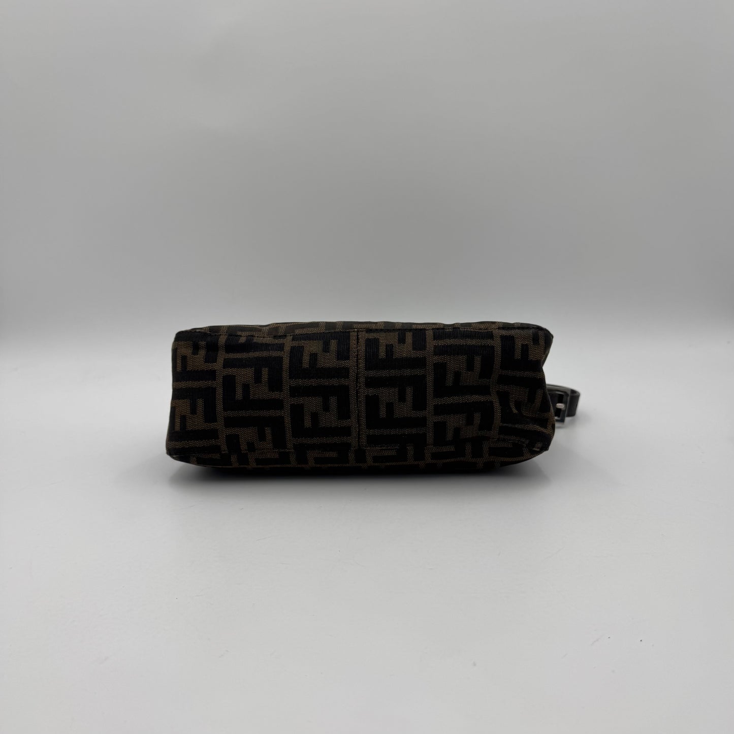 Fendi Tobacco Zucca Double Flap Baguette