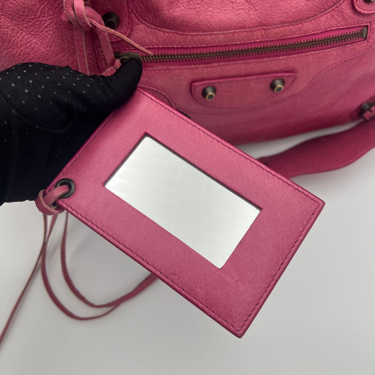 Balenciaga Pink Leather Classic City Bag