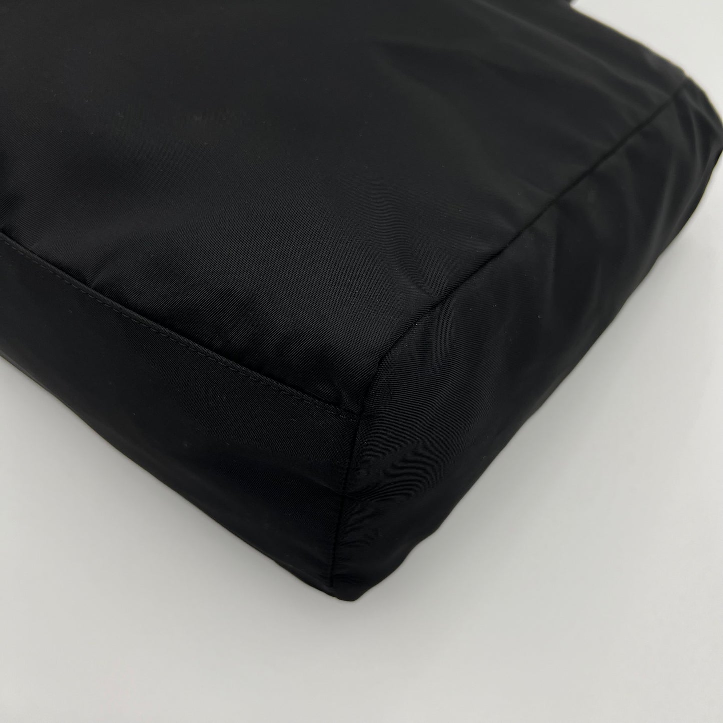 Prada Black Nylon Medium Zip Tote