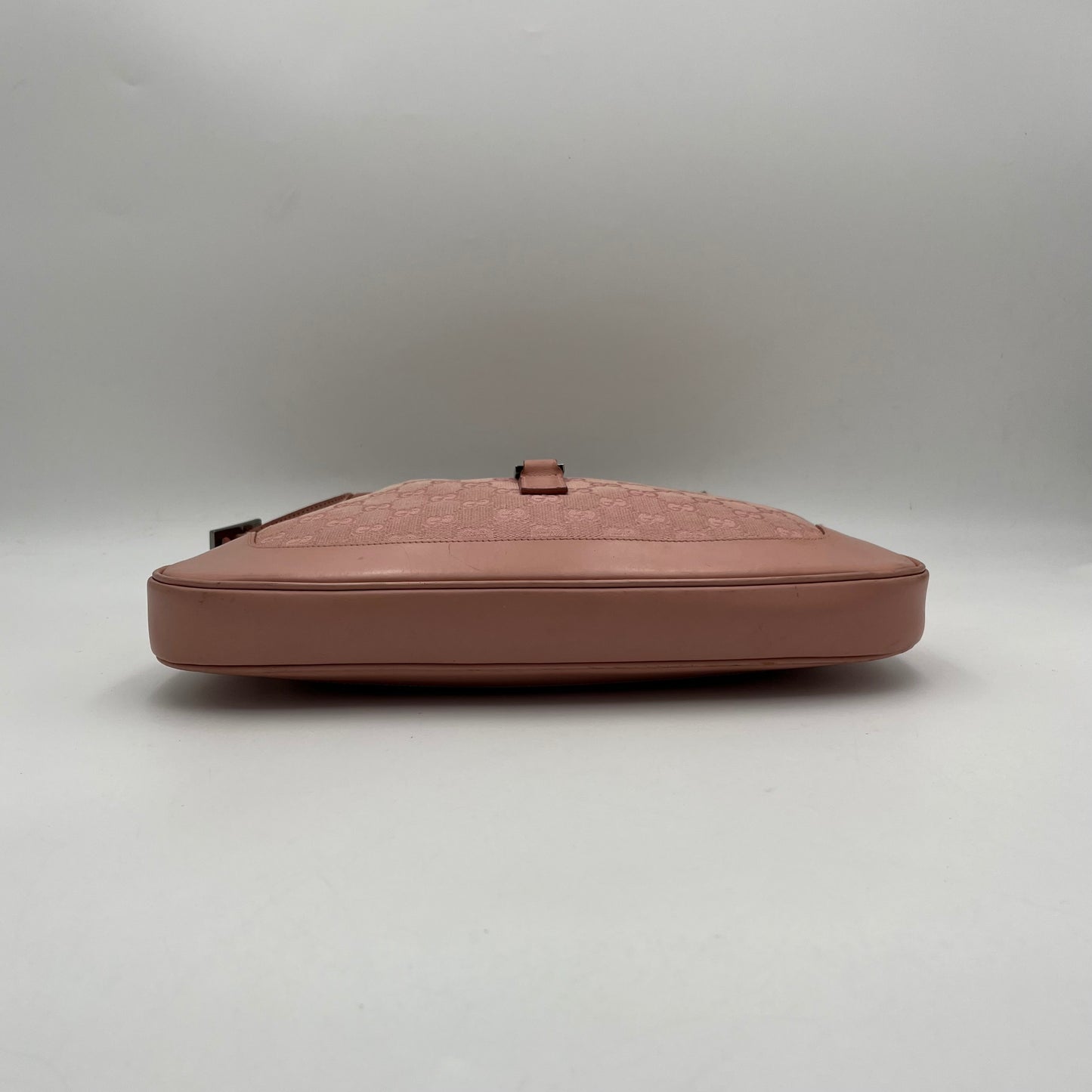 Gucci Pink Monogram Canvas and Leather Jackie