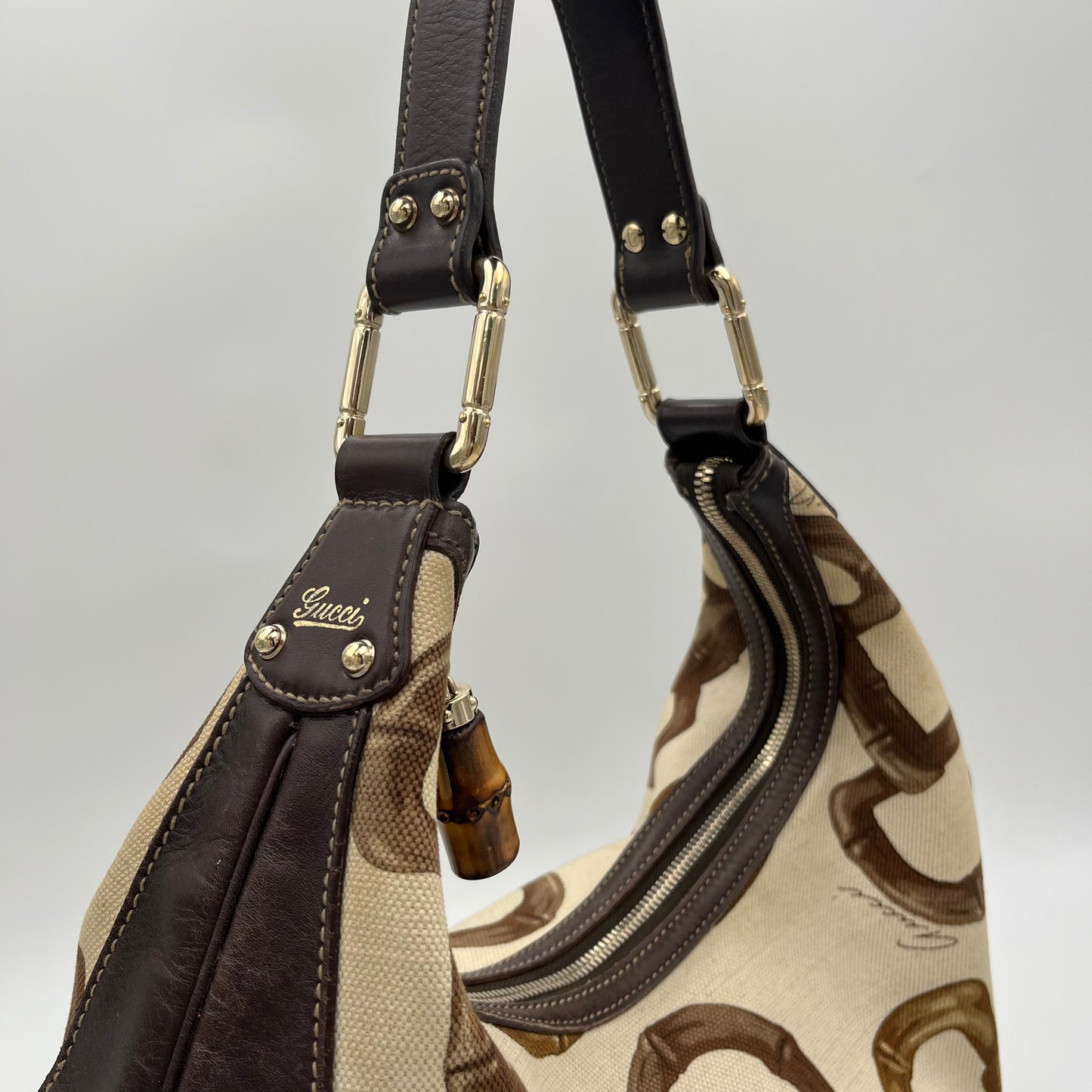 Gucci Bamboo Horsebit Amalfi Hobo Bag