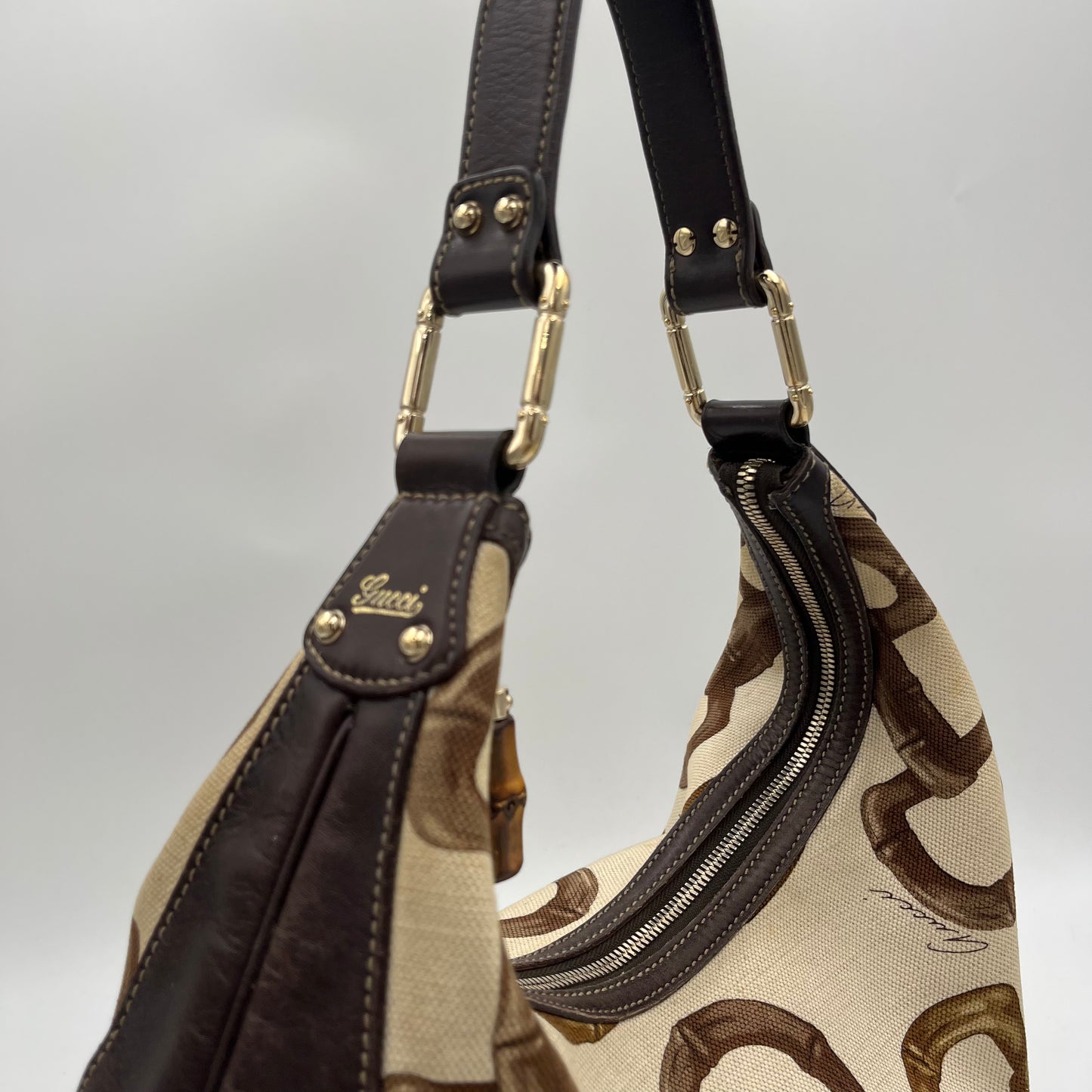 Gucci Bamboo Horsebit Amalfi Hobo Bag