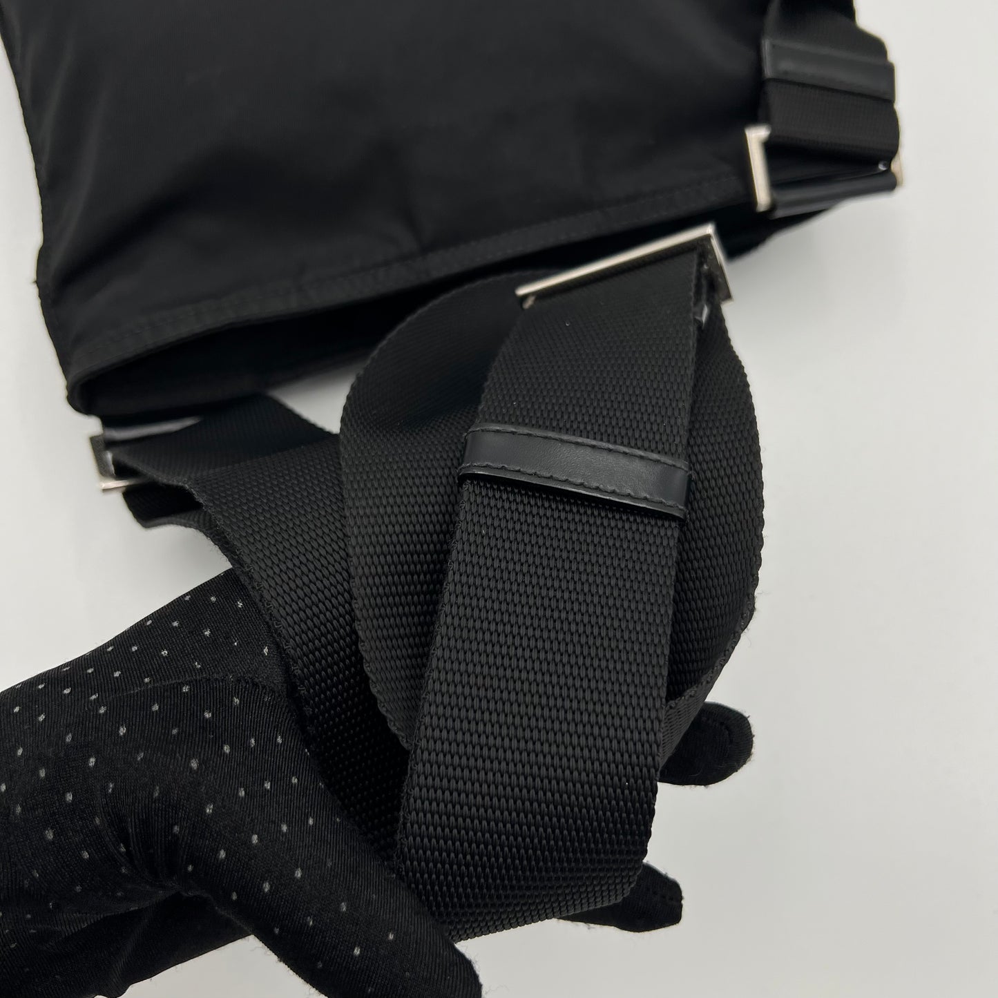 Prada Black Nylon Small Men's Crossbody