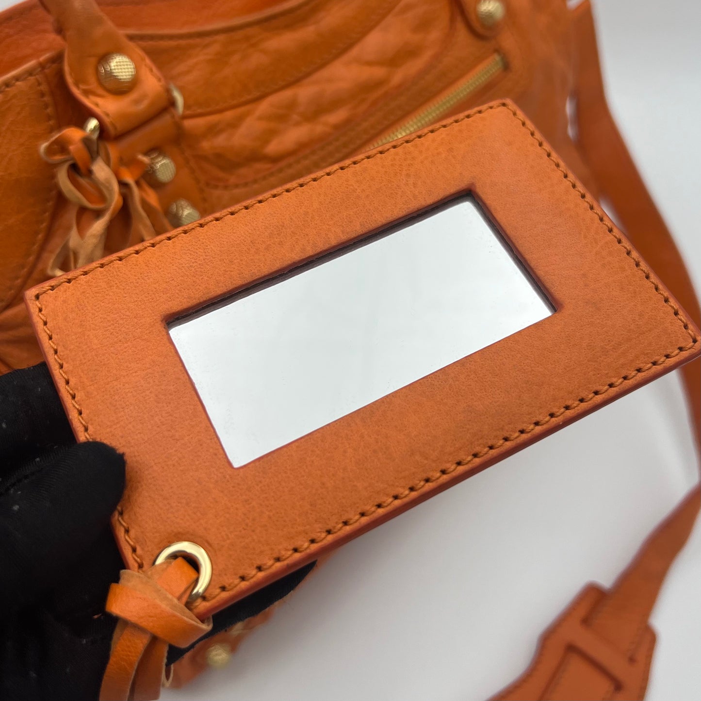 Balenciaga Orange Leather Giant 12 Velo GHW