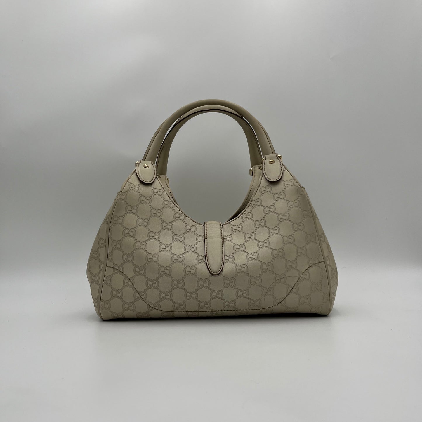Gucci Off White Guccissima Leather Jackie Shoulder Bag