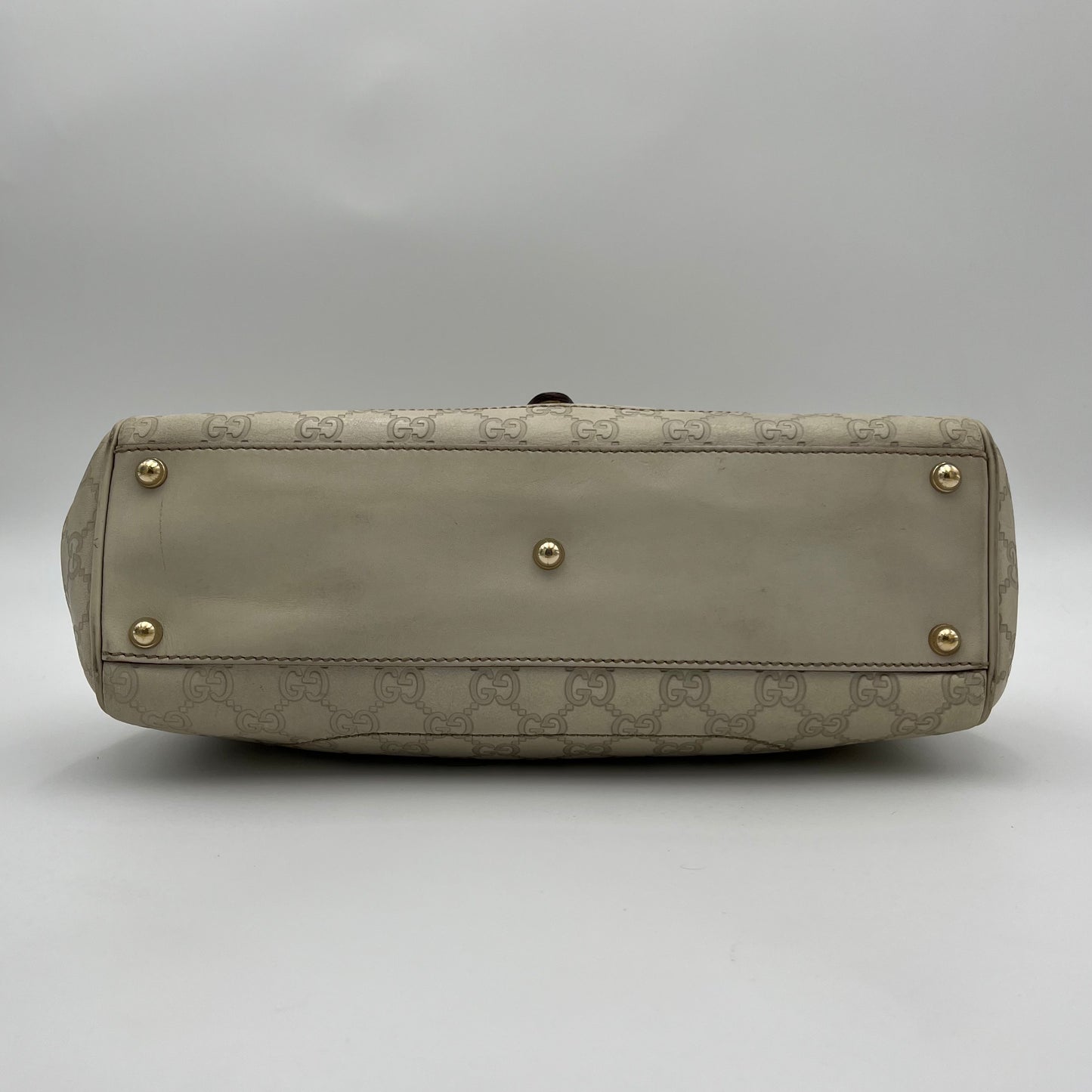 Gucci Off White Guccissima Leather Jackie Shoulder Bag