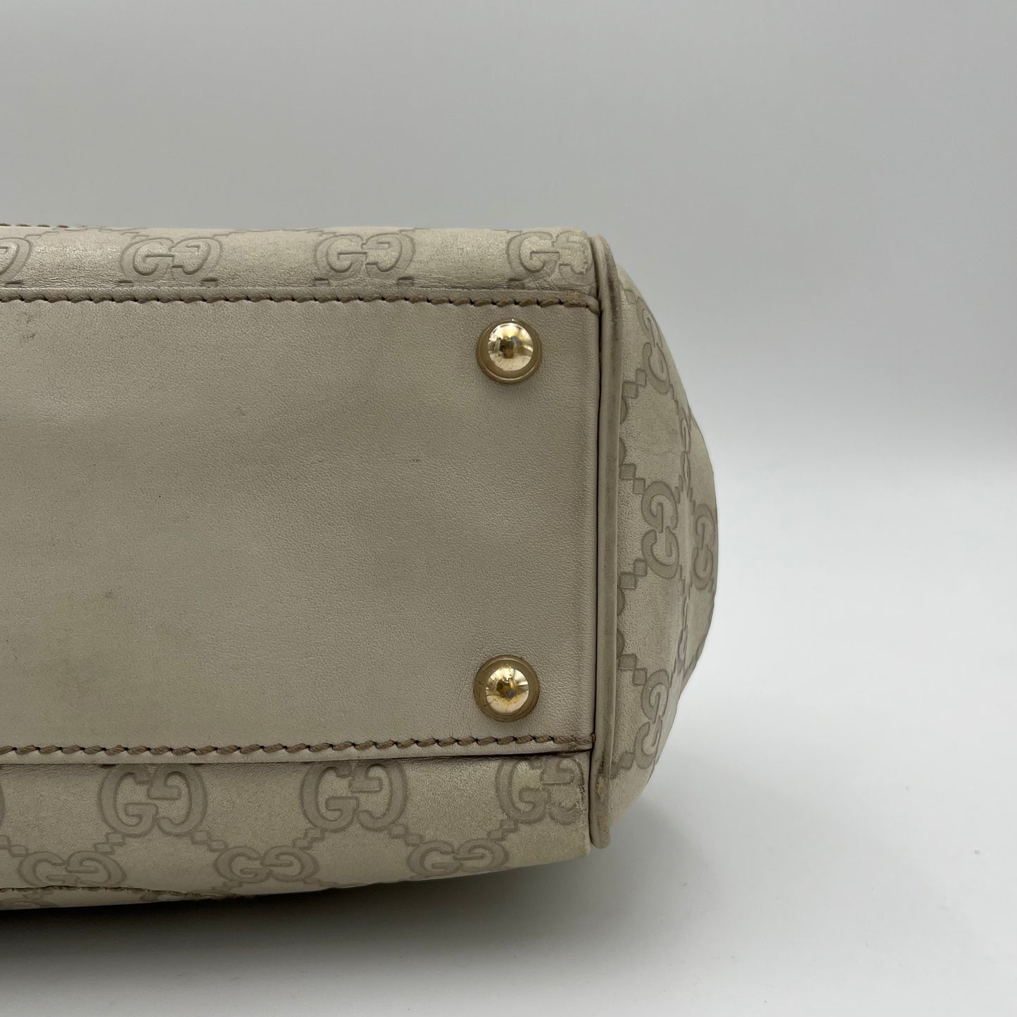Gucci Off White Guccissima Leather Jackie Shoulder Bag