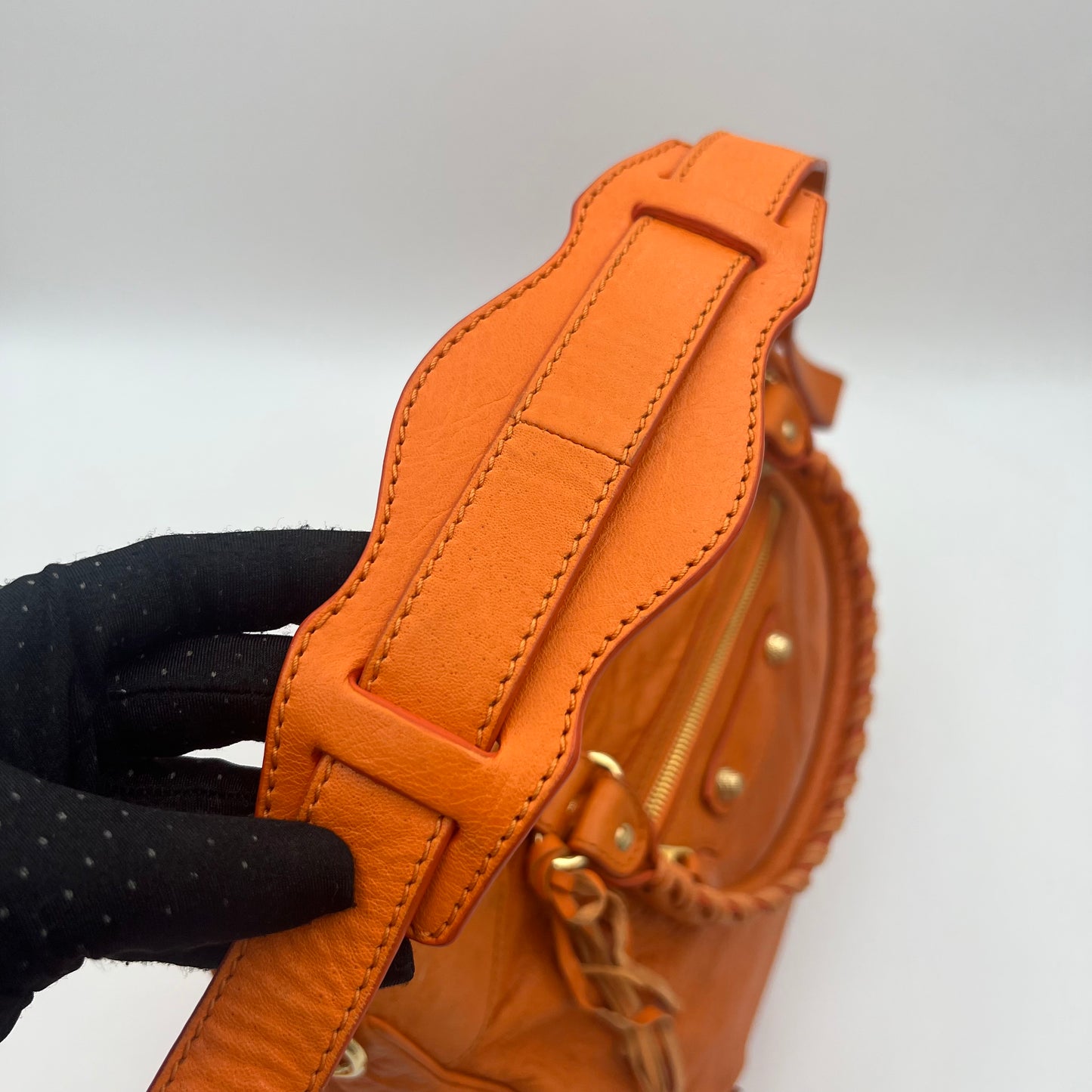 Balenciaga Orange Leather Giant 12 Velo GHW