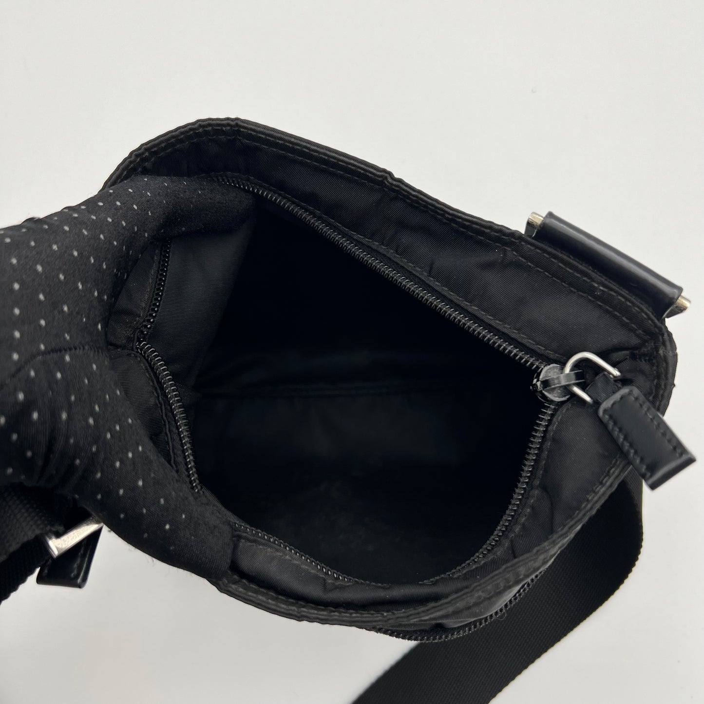 Prada Black Nylon Small Men's Crossbody