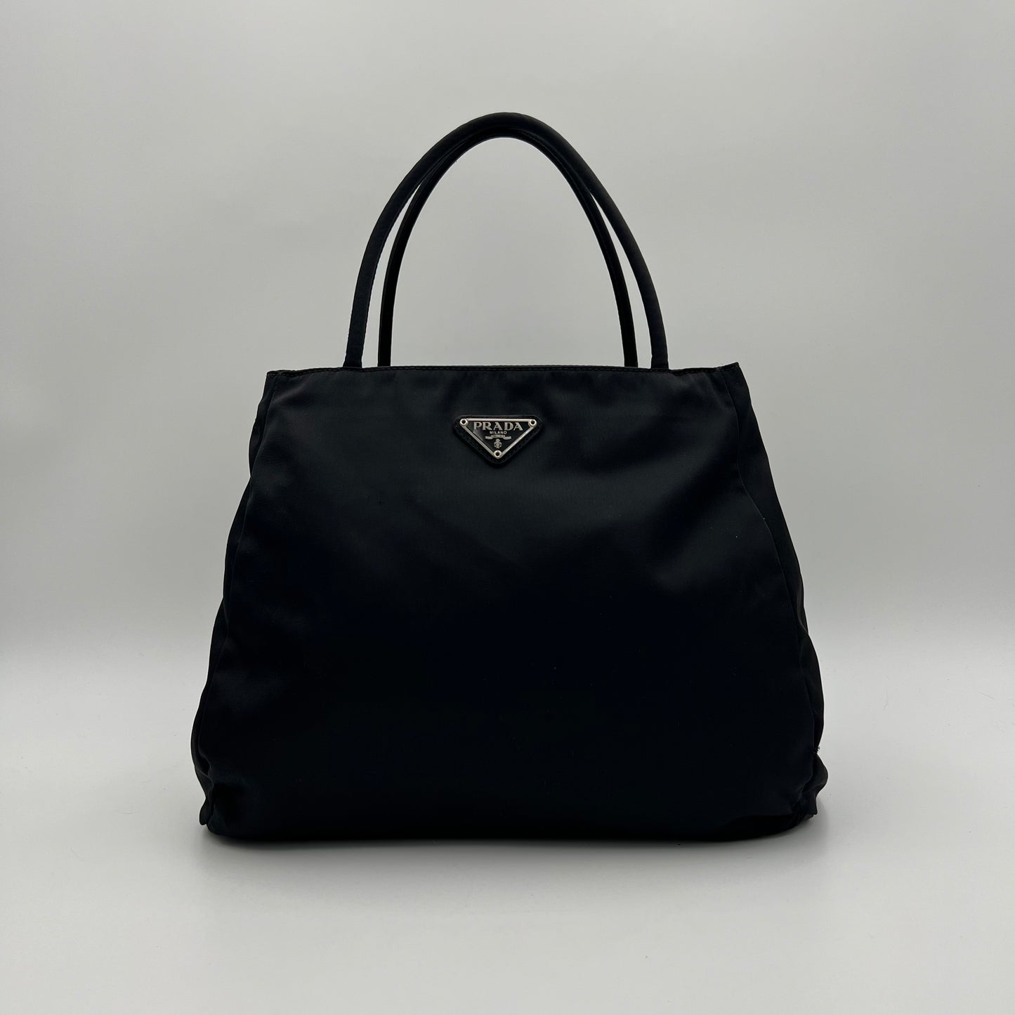 Prada Black Nylon Medium Open Tote
