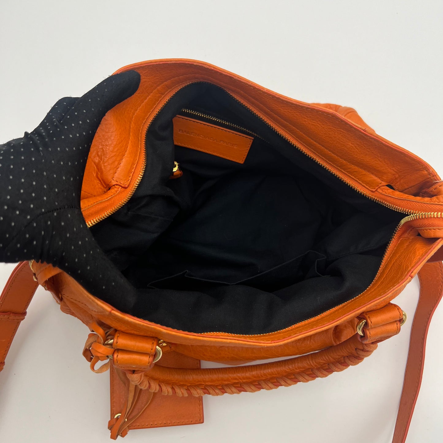 Balenciaga Orange Leather Giant 12 Velo GHW