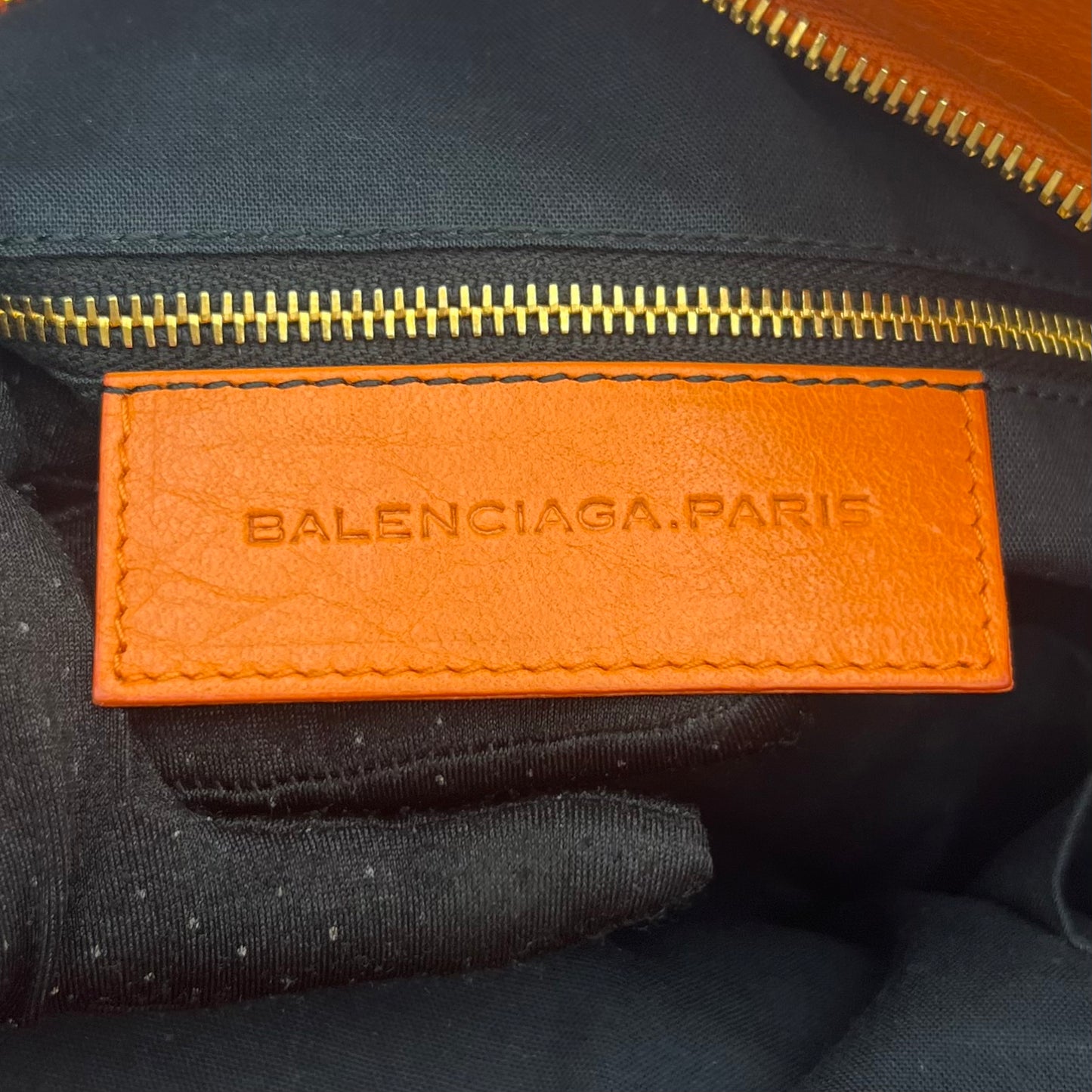 Balenciaga Orange Leather Giant 12 Velo GHW