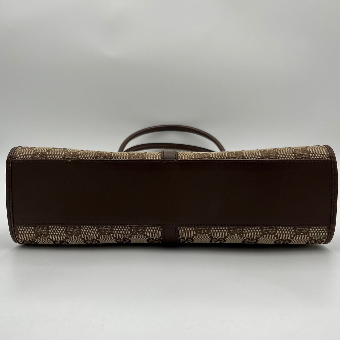 Gucci Brown Monogram Canvas and Leather Square Jackie