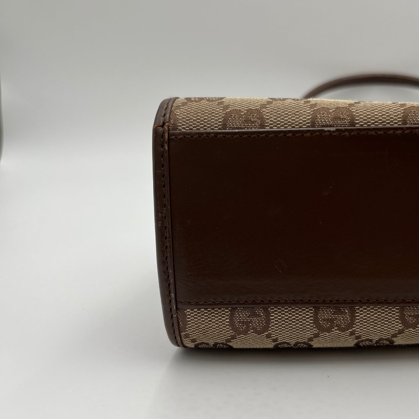 Gucci Brown Monogram Canvas and Leather Square Jackie