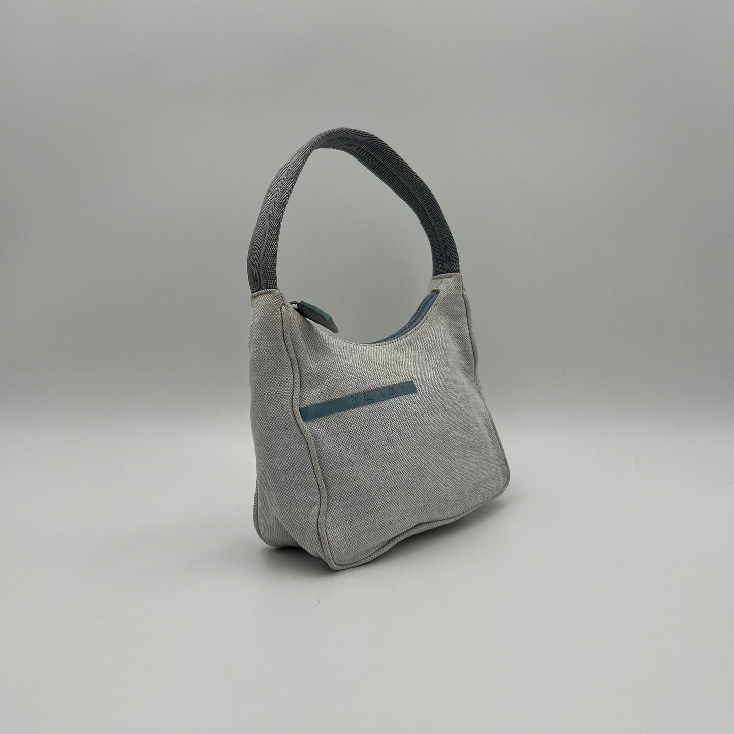 Prada Sports Light Blue Canvas Mini Hobo Bag