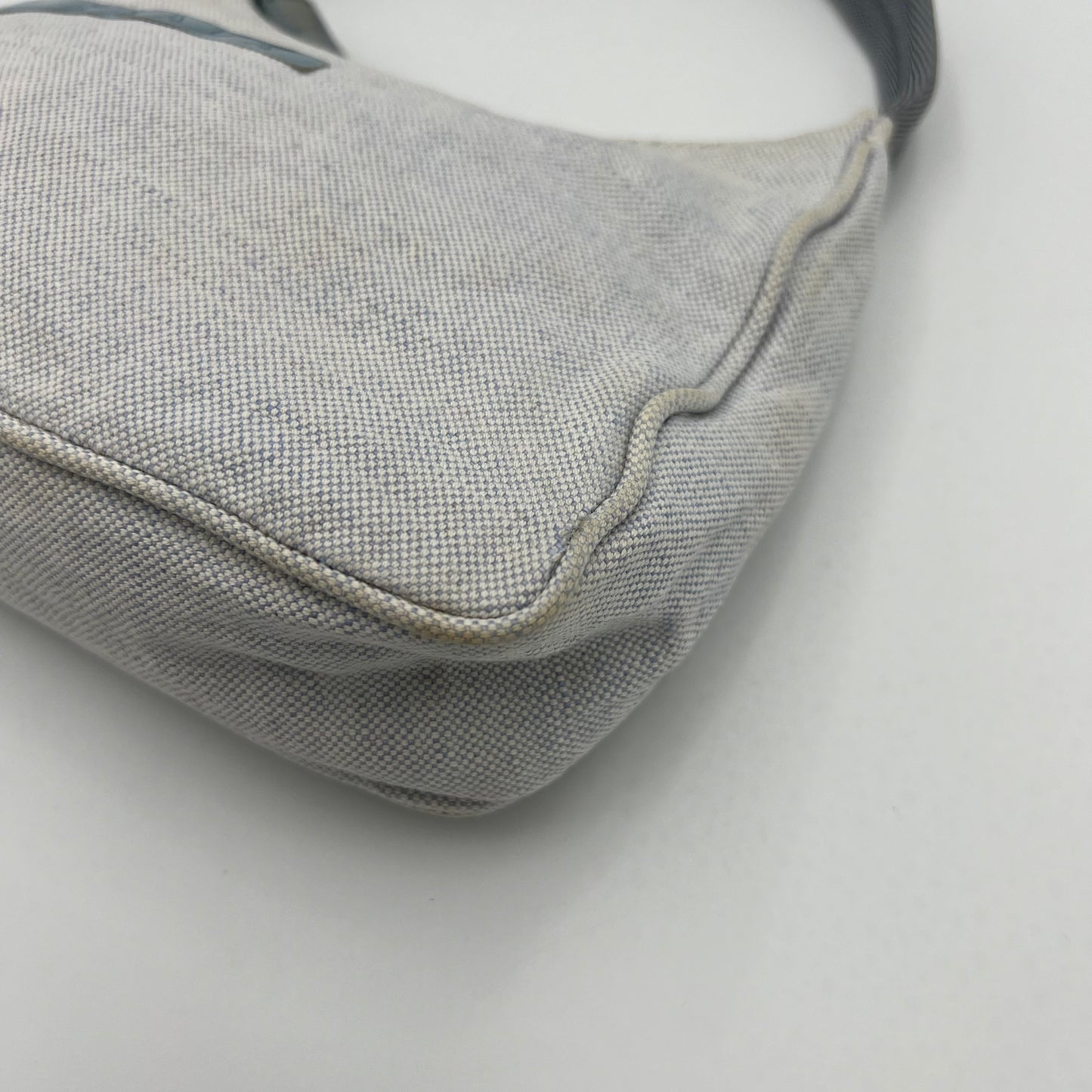 Prada Sports Light Blue Canvas Mini Hobo Bag