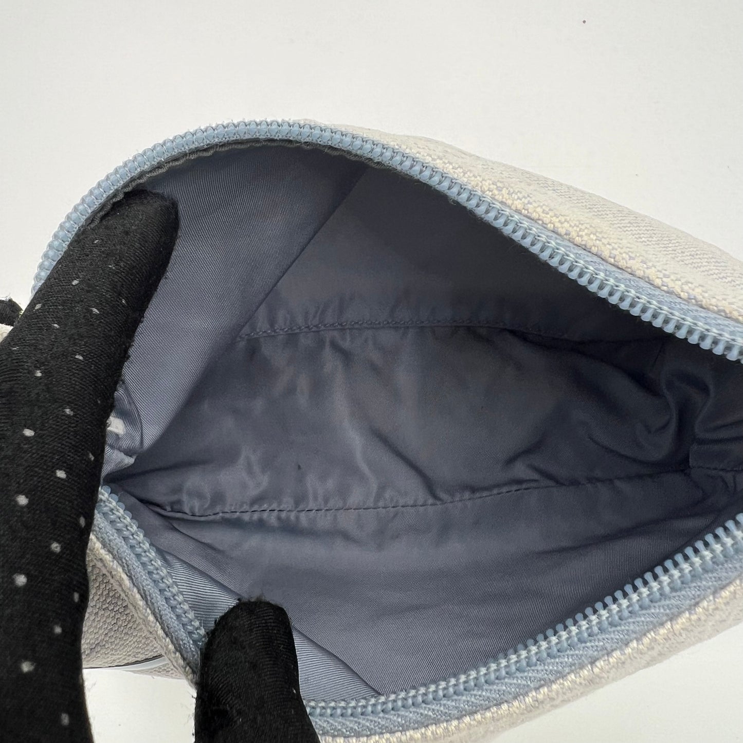 Prada Sports Light Blue Canvas Mini Hobo Bag