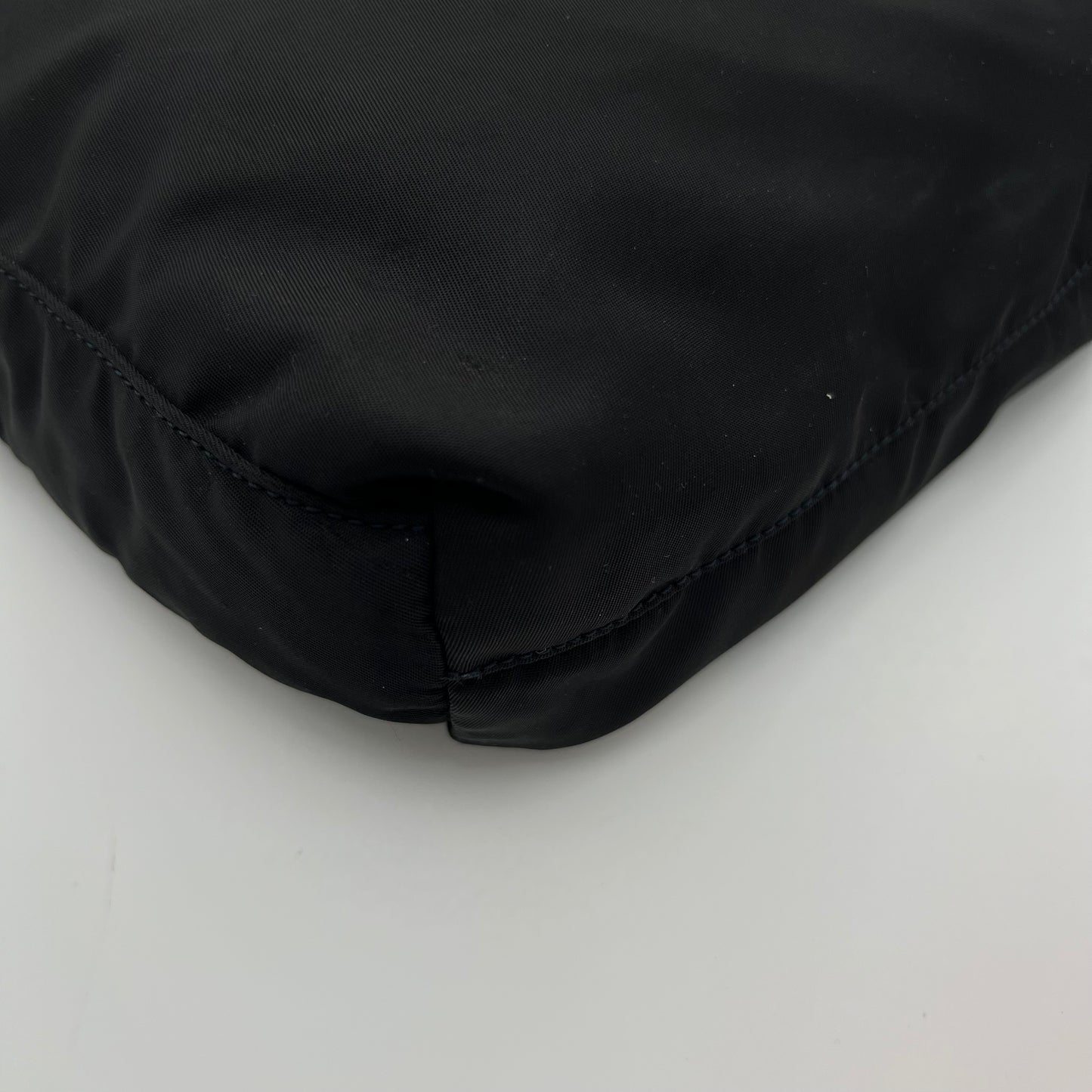 Prada Black Nylon Double Strap Small Tote