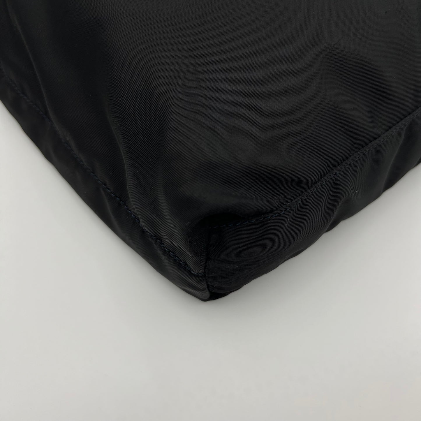 Prada Black Nylon Double Strap Small Tote