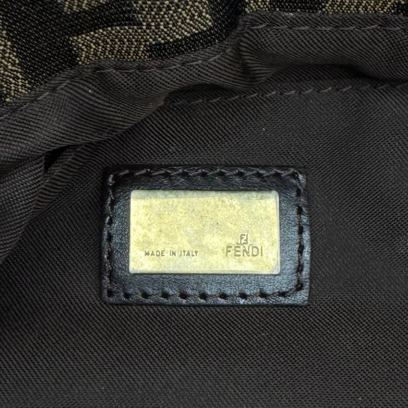 Fendi Tobacco Zucca Canvas Chef Flap Shoulder Bag
