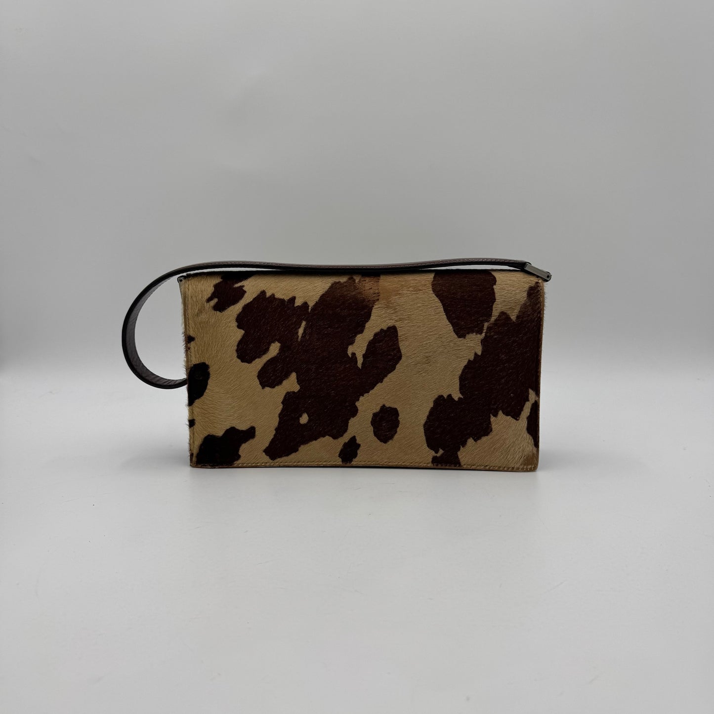 Fendi Brown Cow-print Calf Hair Shoulder Bag