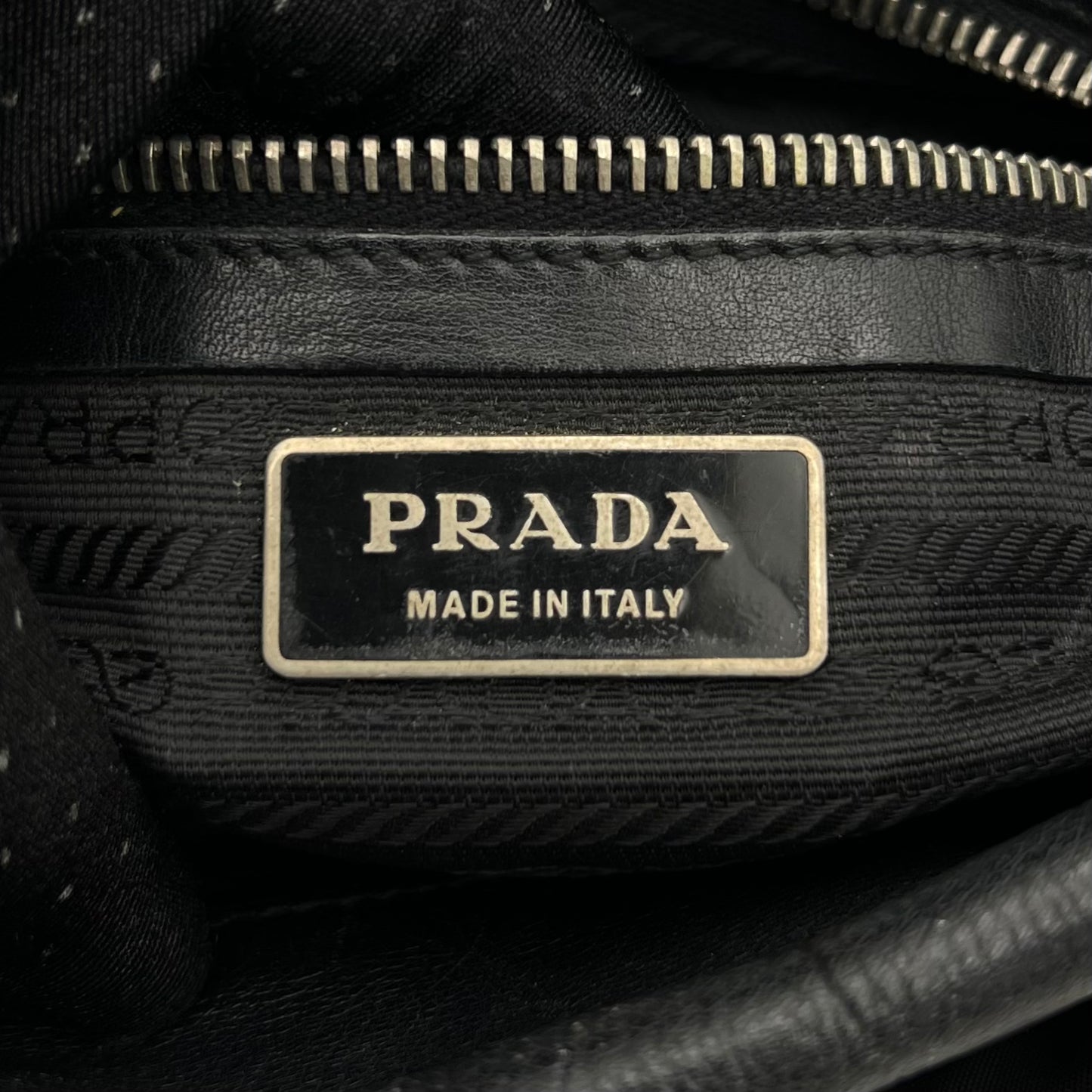 Prada Black Nylon and Leather Easy Shoulder Bag