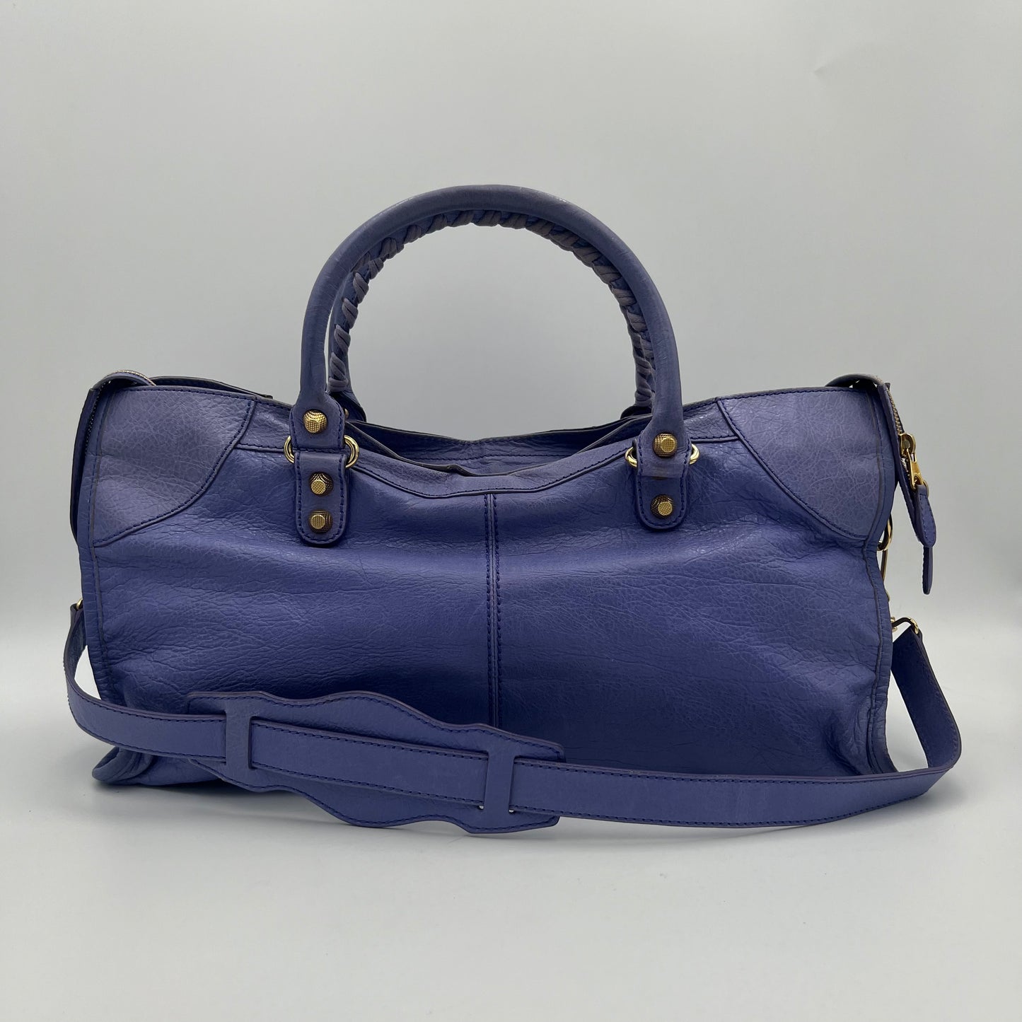 Balenciaga Periwinkle Purple Leather Giant 12 Part Time Bag GHW