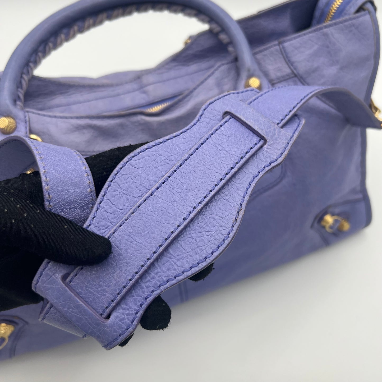 Balenciaga Periwinkle Purple Leather Giant 12 Part Time Bag GHW
