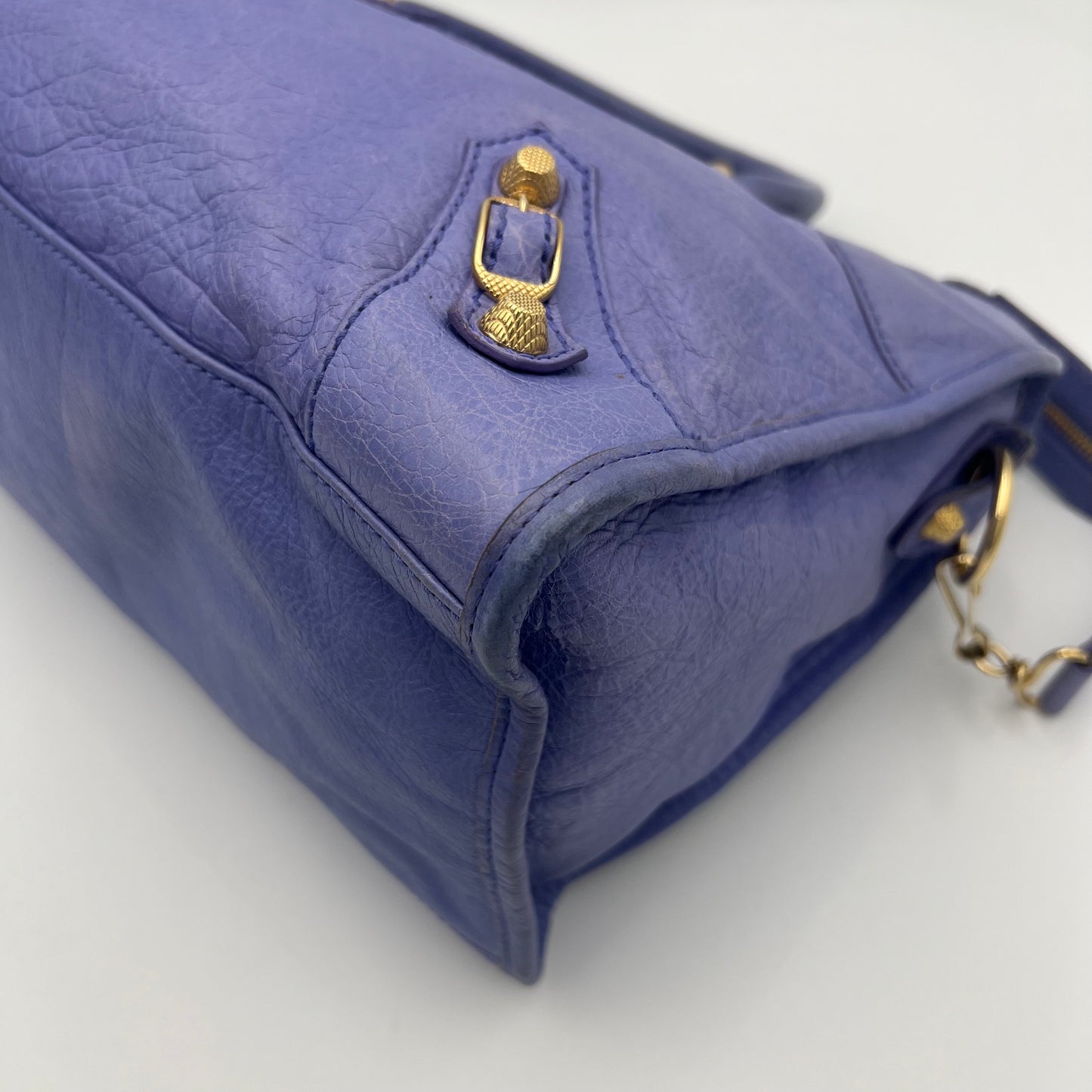 Balenciaga Periwinkle Purple Leather Giant 12 Part Time Bag GHW