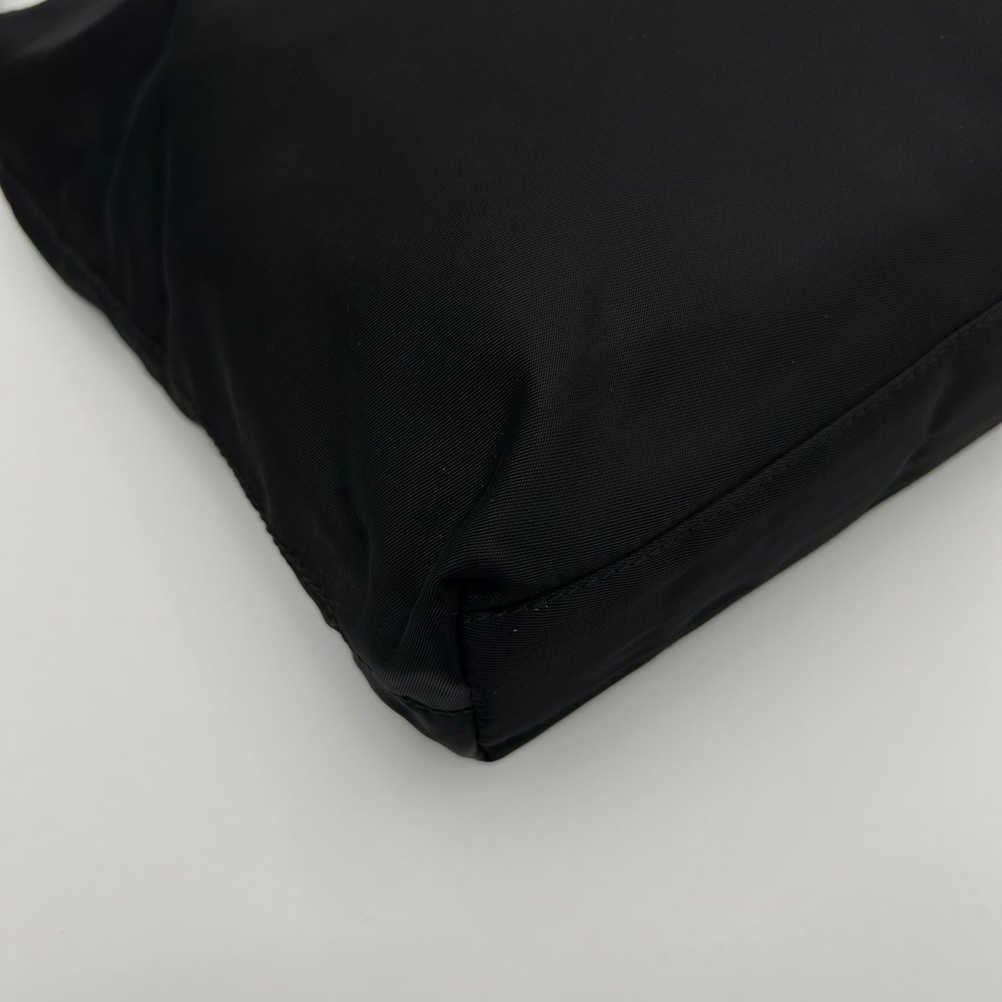 Prada Black Nylon Double Strap Small Tote