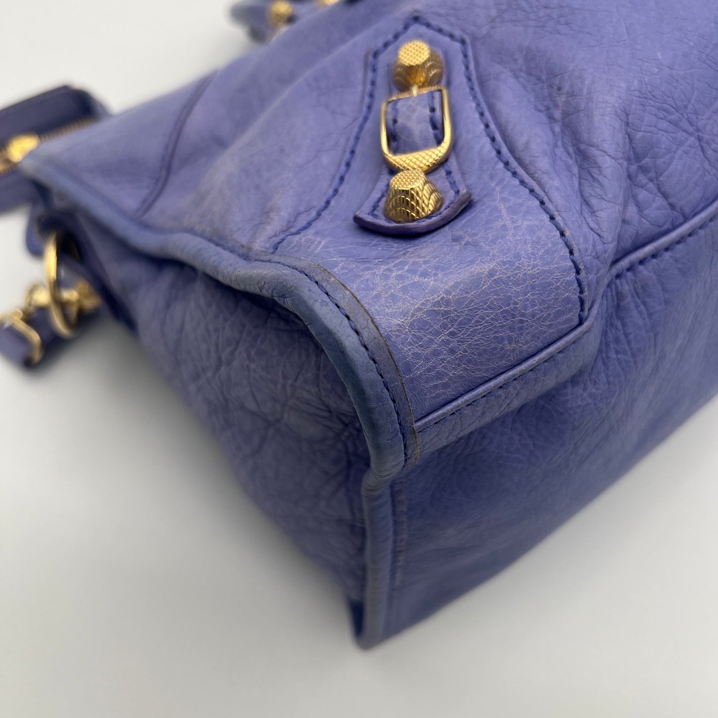 Balenciaga Periwinkle Purple Leather Giant 12 Part Time Bag GHW