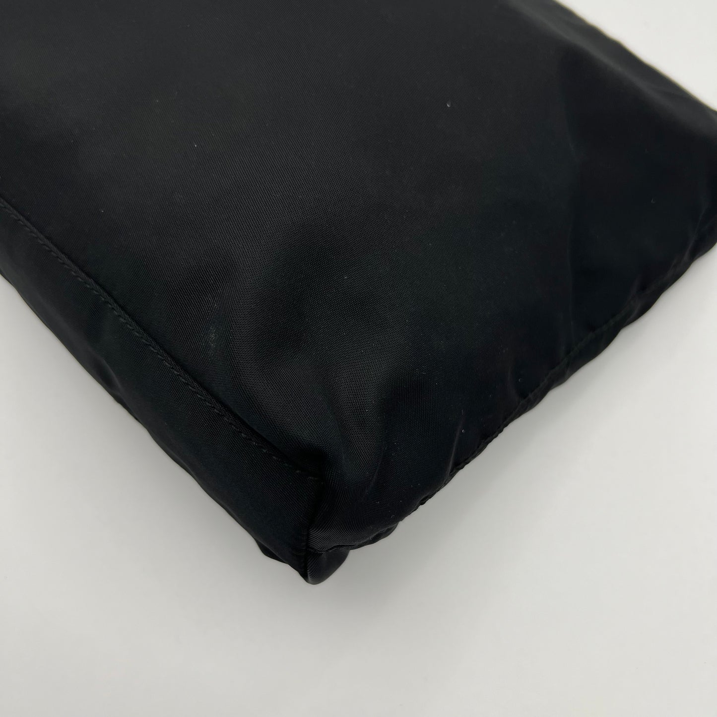 Prada Black Nylon Double Strap Small Tote