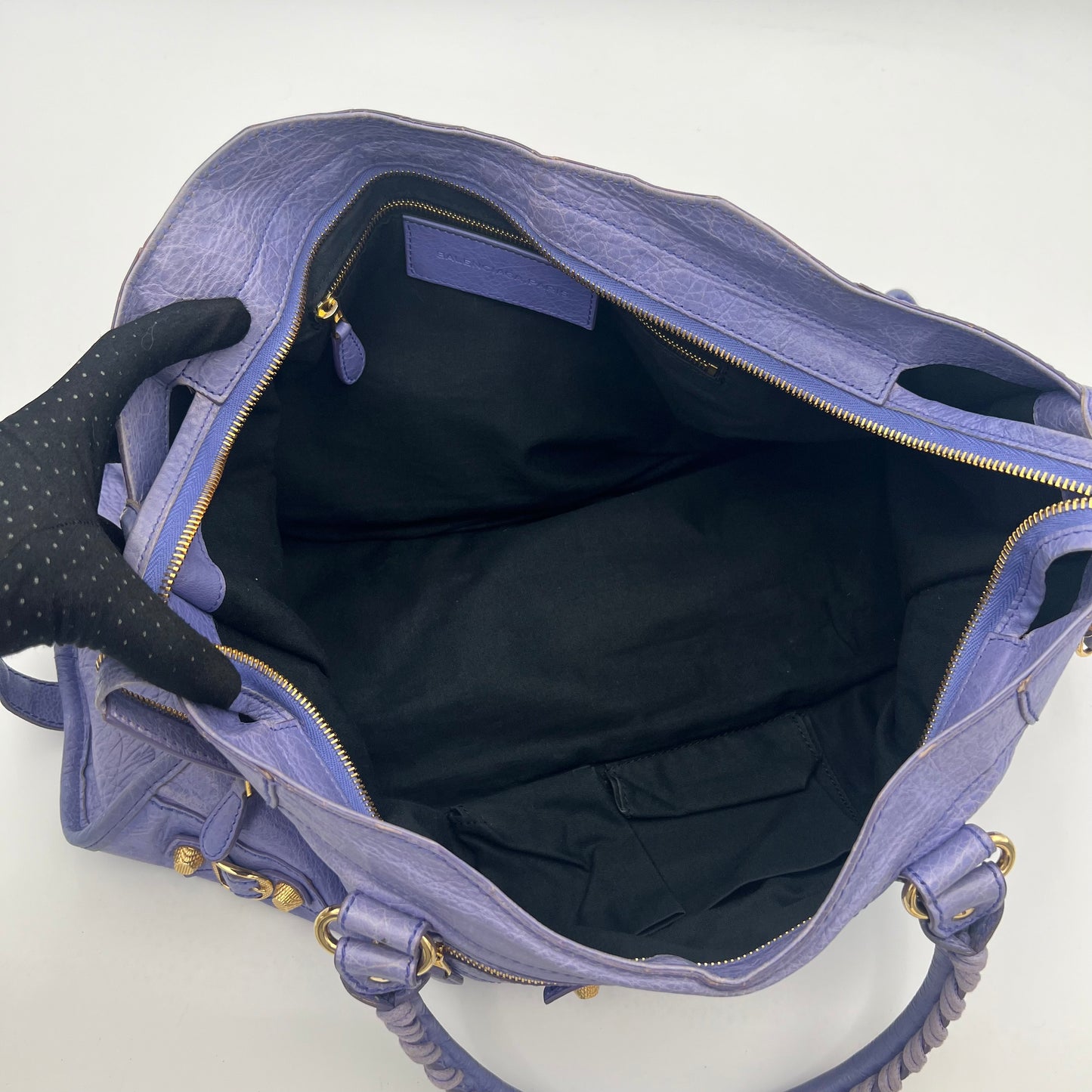 Balenciaga Periwinkle Purple Leather Giant 12 Part Time Bag GHW