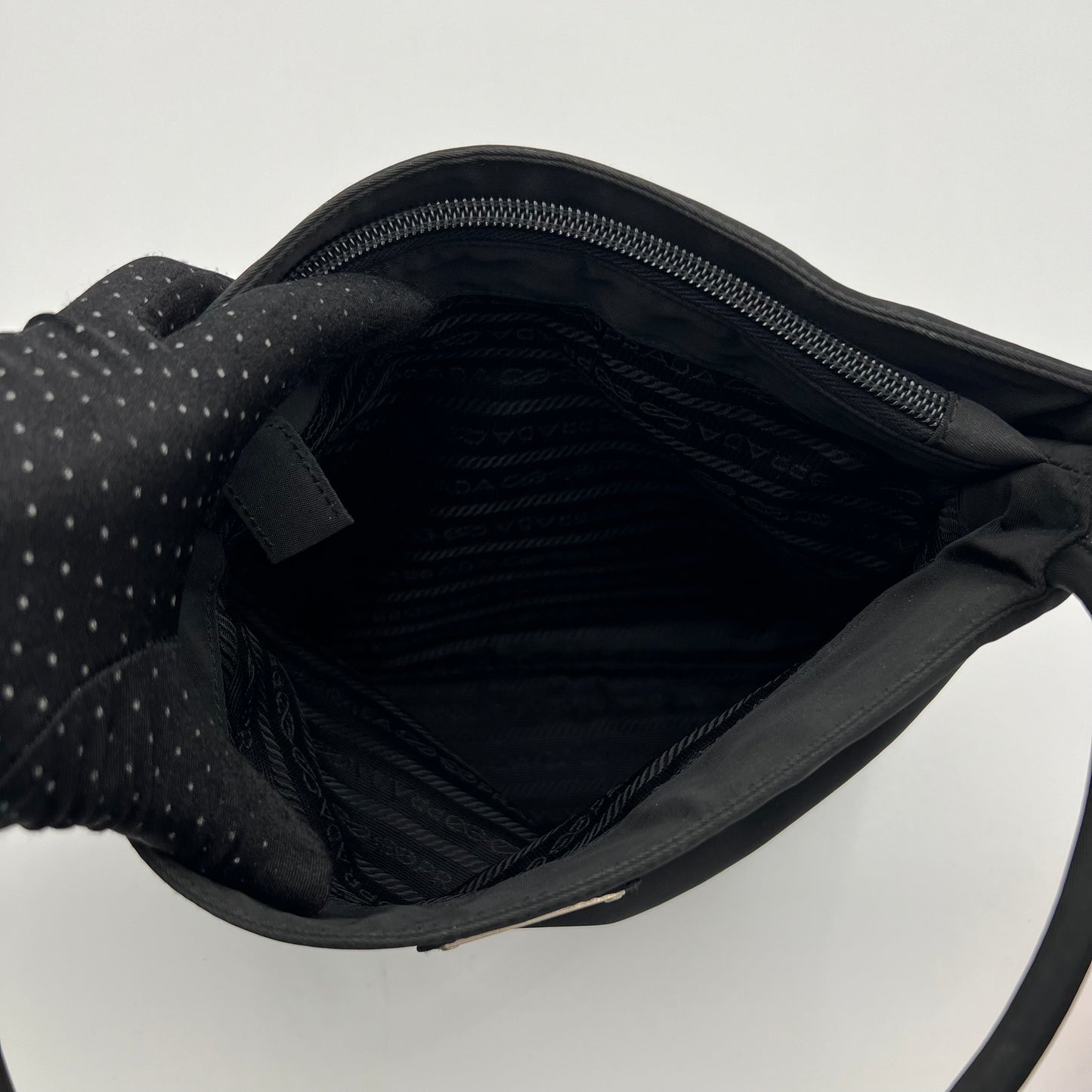 Prada Black Nylon Double Strap Small Tote