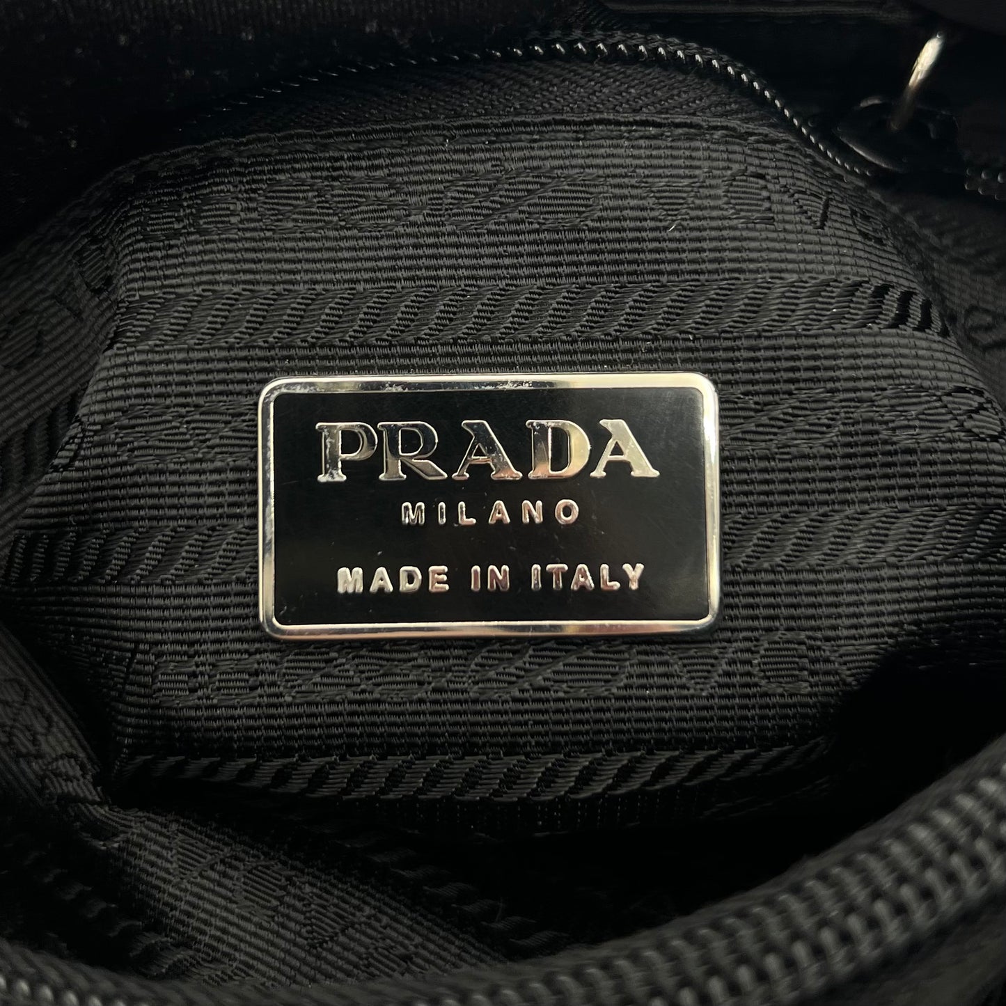 Prada Black Nylon Double Strap Small Tote