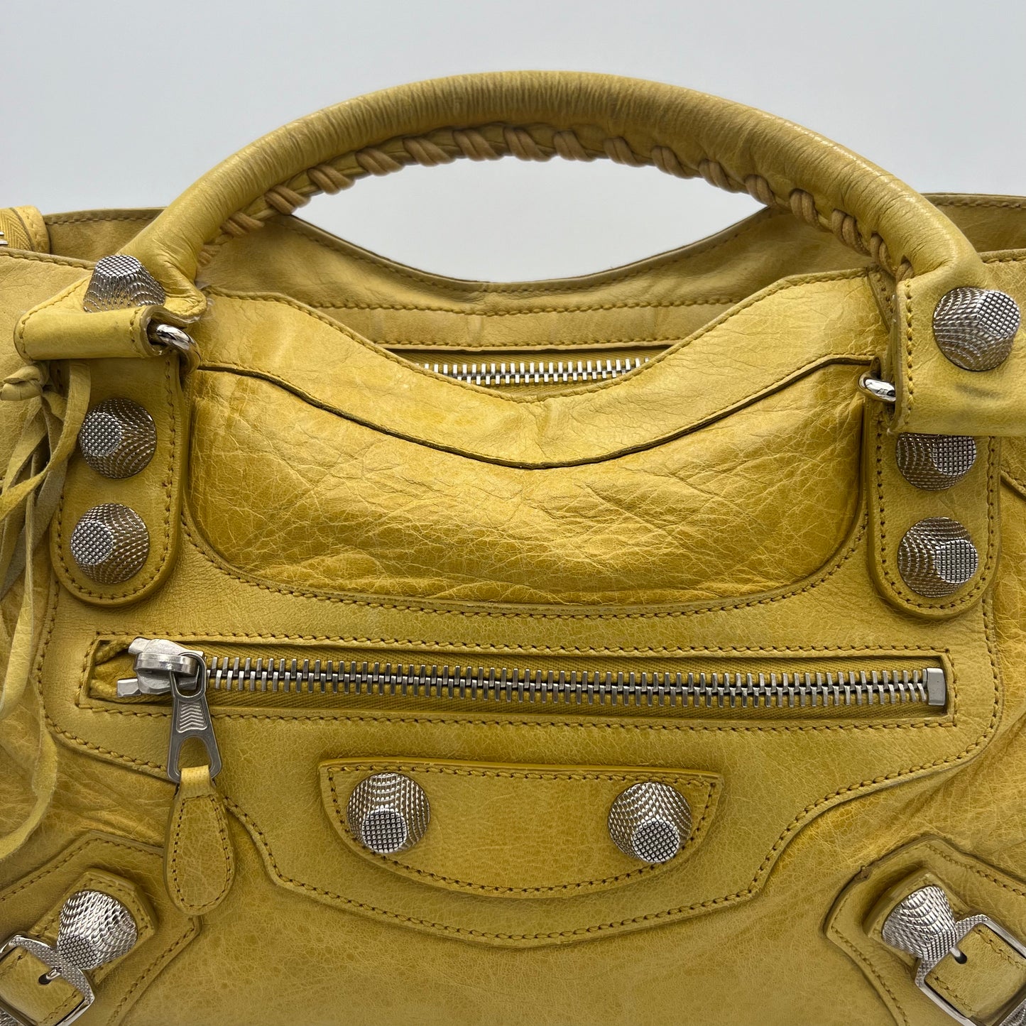 Balenciaga Yellow Leather Giant 21 City SHW