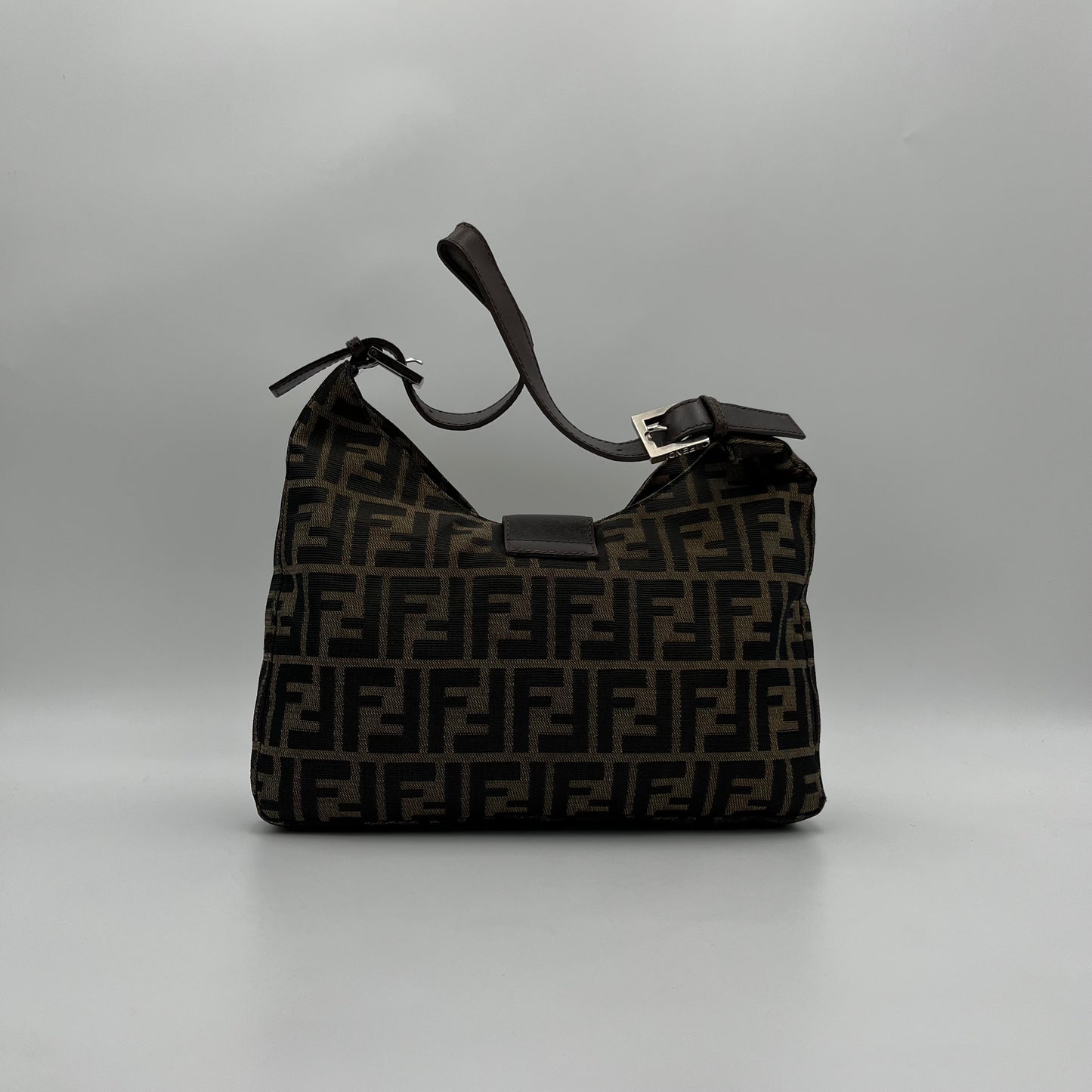 Fendi Tobacco Zucca Hobo Shoulder Bag