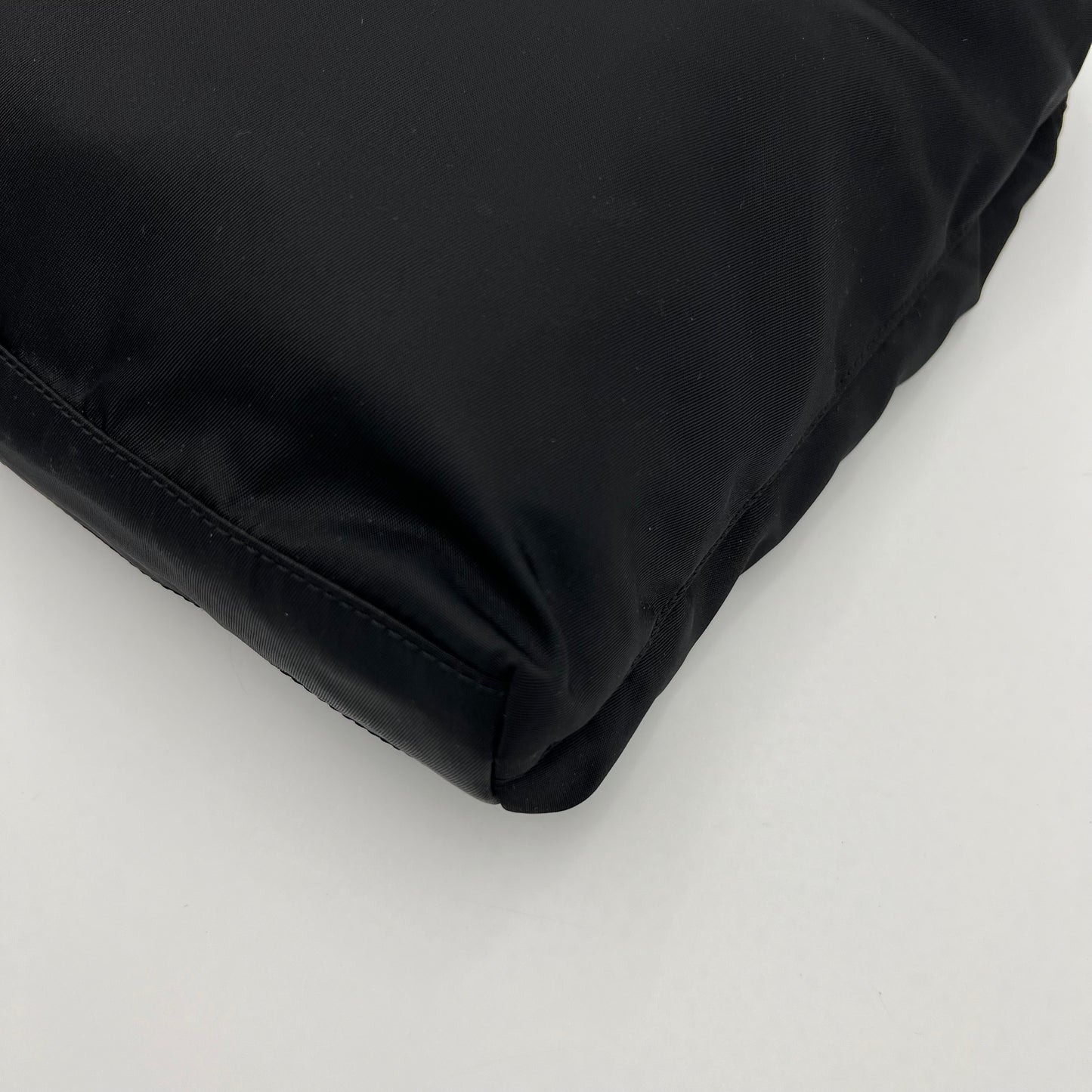 Prada Black Nylon Double Strap Small Tote