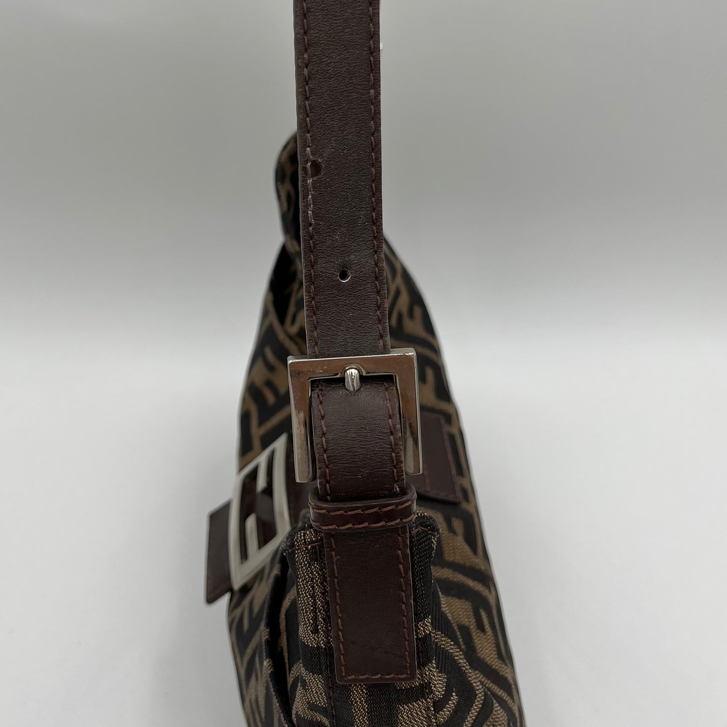 Fendi Tobacco Zucca Hobo Shoulder Bag